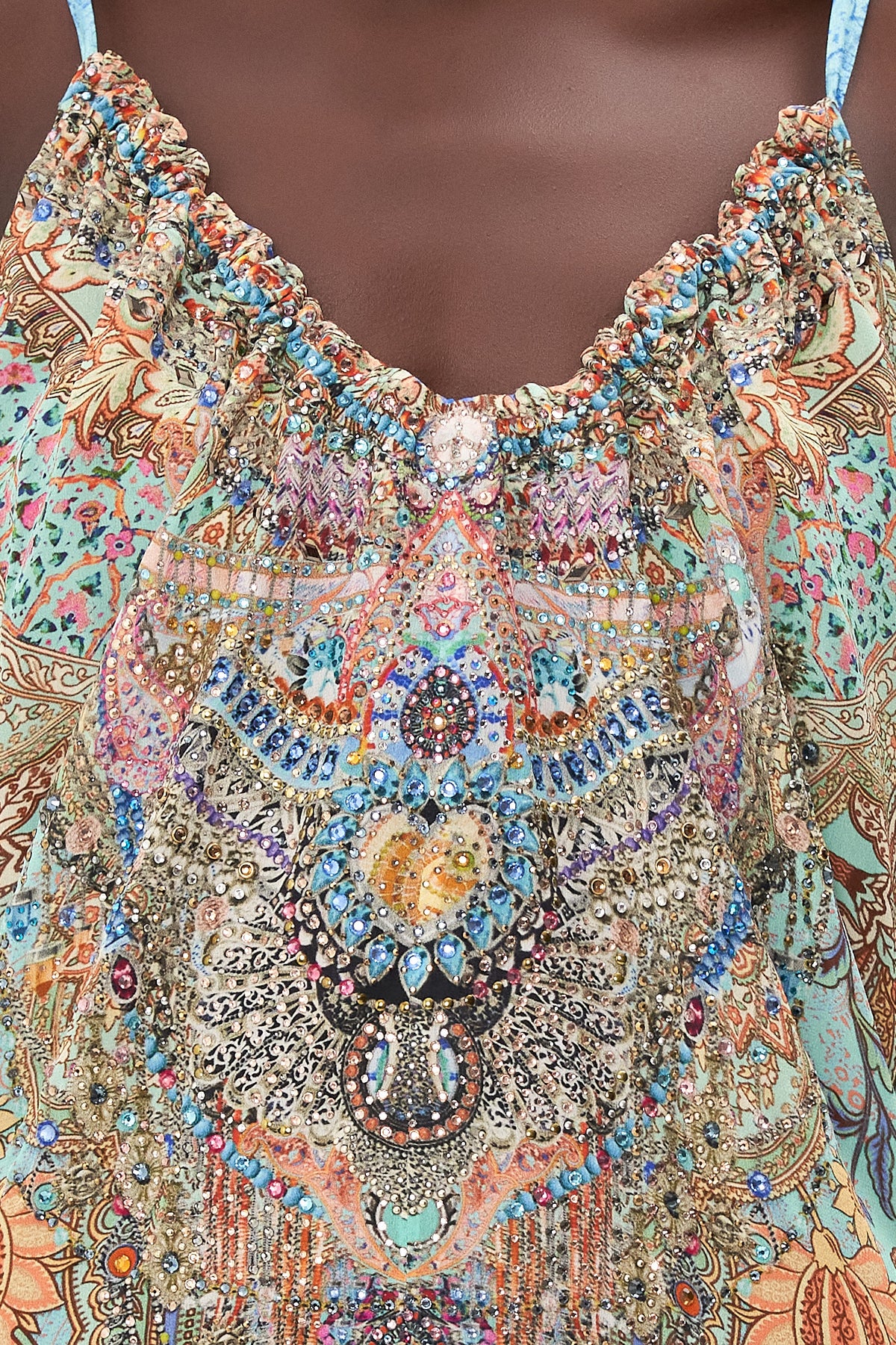 DRAWSTRING HALTER DRESS MAKE LOVE NOT WAR