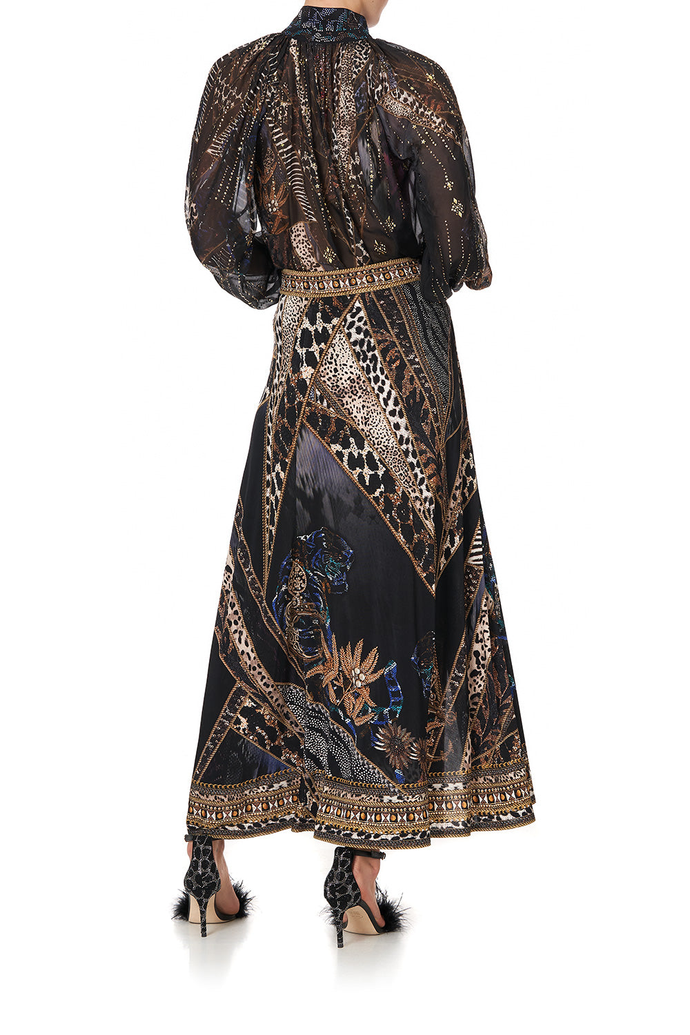 SPLIT DRAPE SKIRT LADY STARDUST