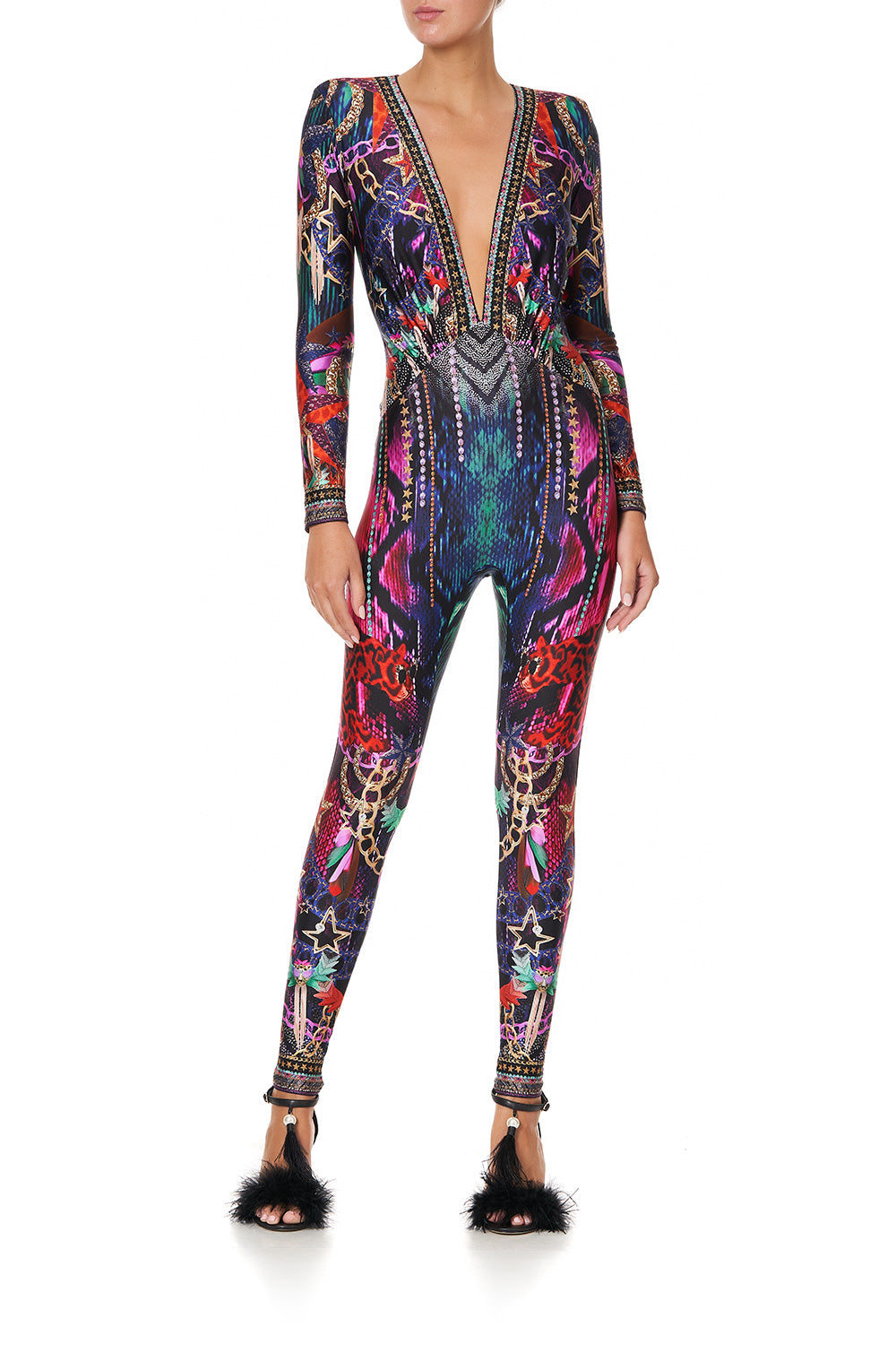 PLUNGE FRONT CATSUIT ROCKET WOMAN