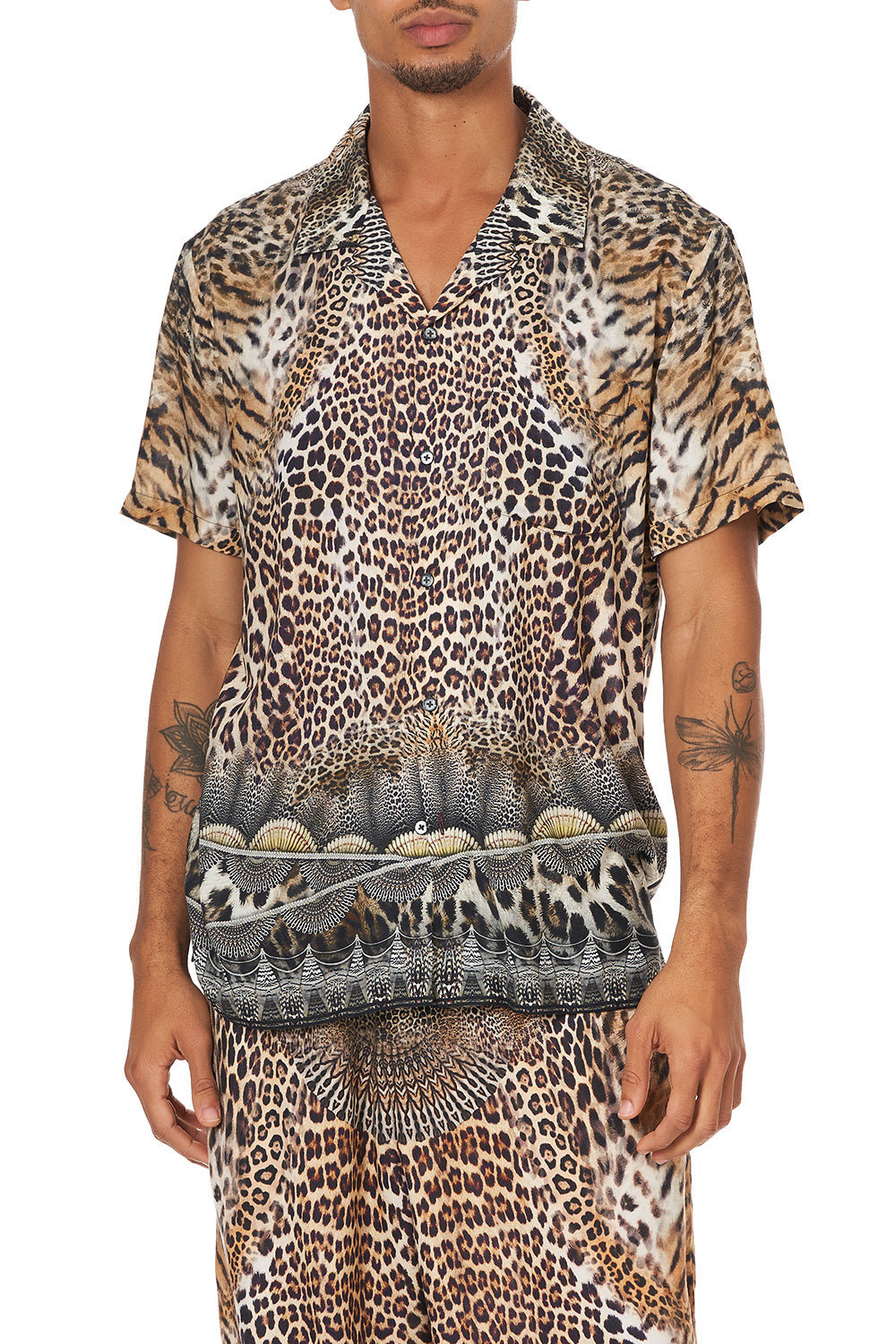 SHORT SLEEVE CAMP COLLARED SHIRT CALL OF THE CATHEDRAL