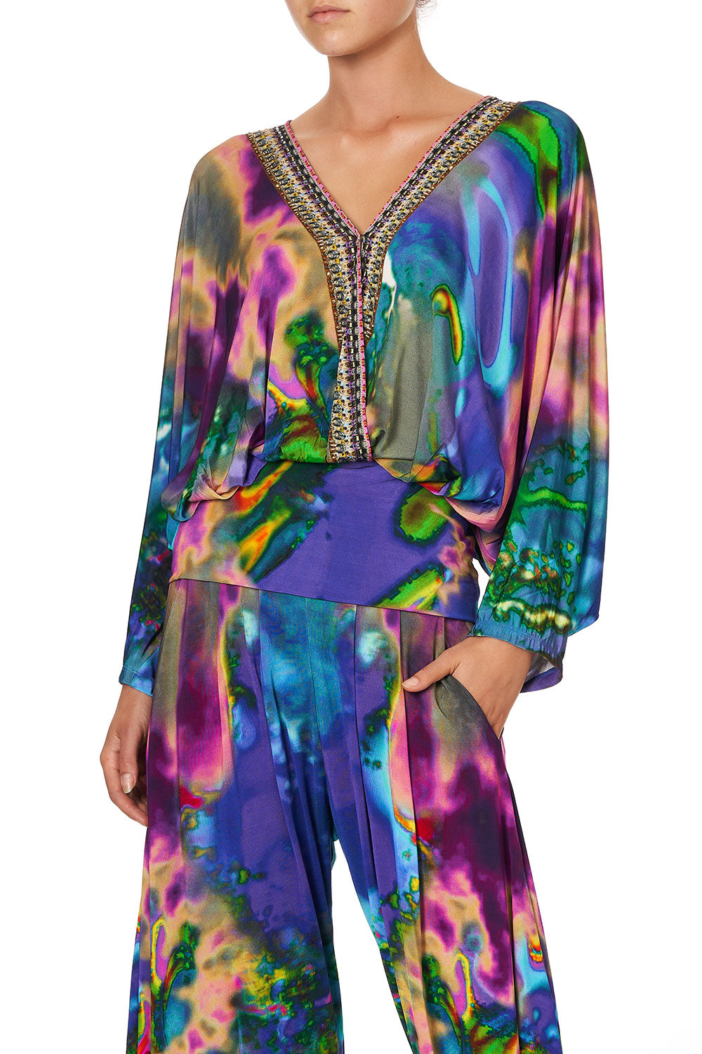 DOLMAN SLEEVE JERSEY TOP ACID ABBEY