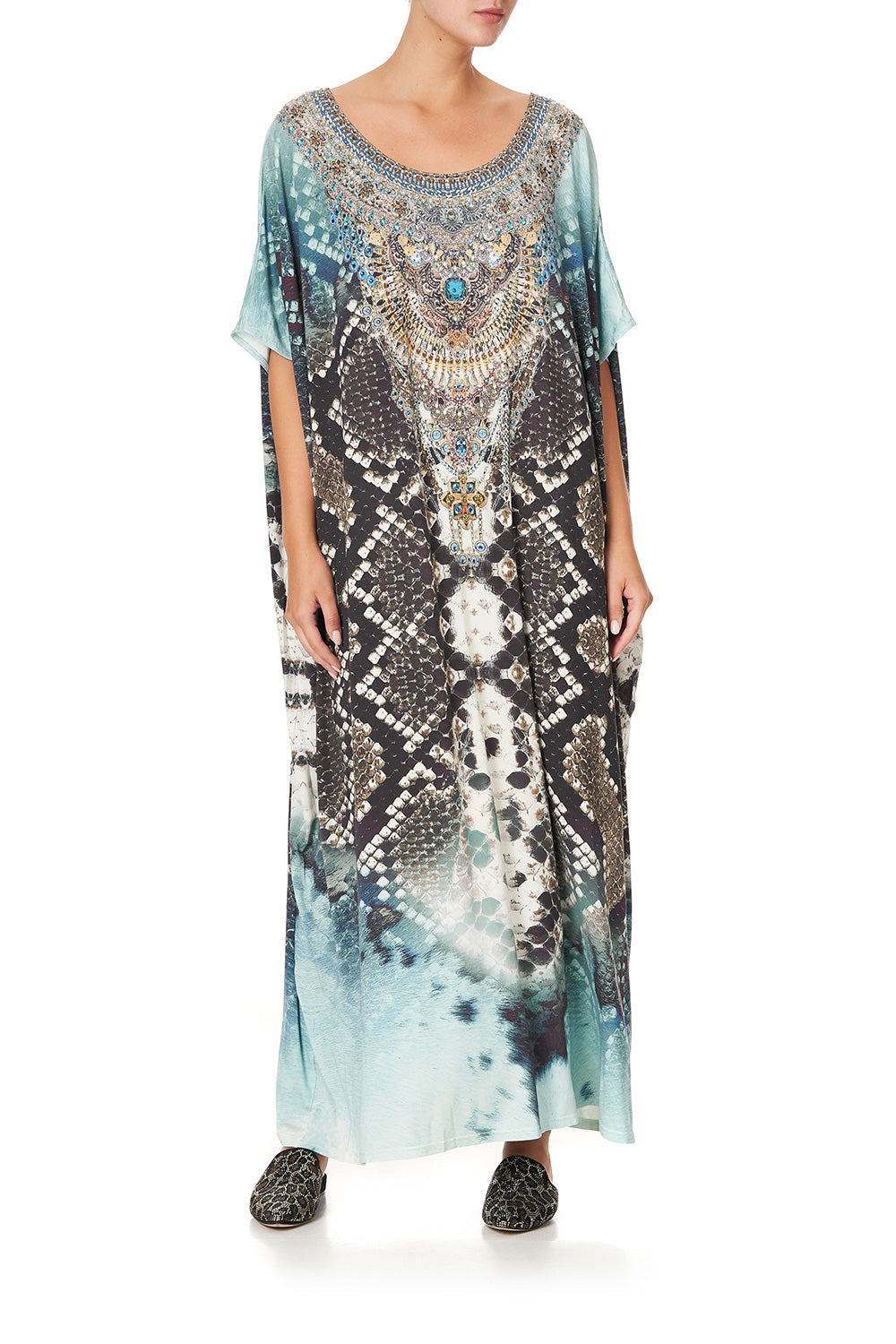 ROUND NECK LOUNGE KAFTAN PREY