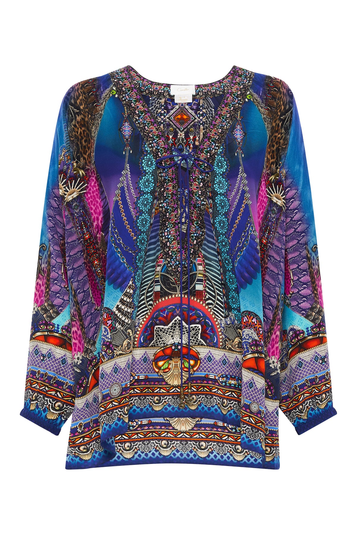 LACE UP BLOUSE MIDNIGHT MADNESS