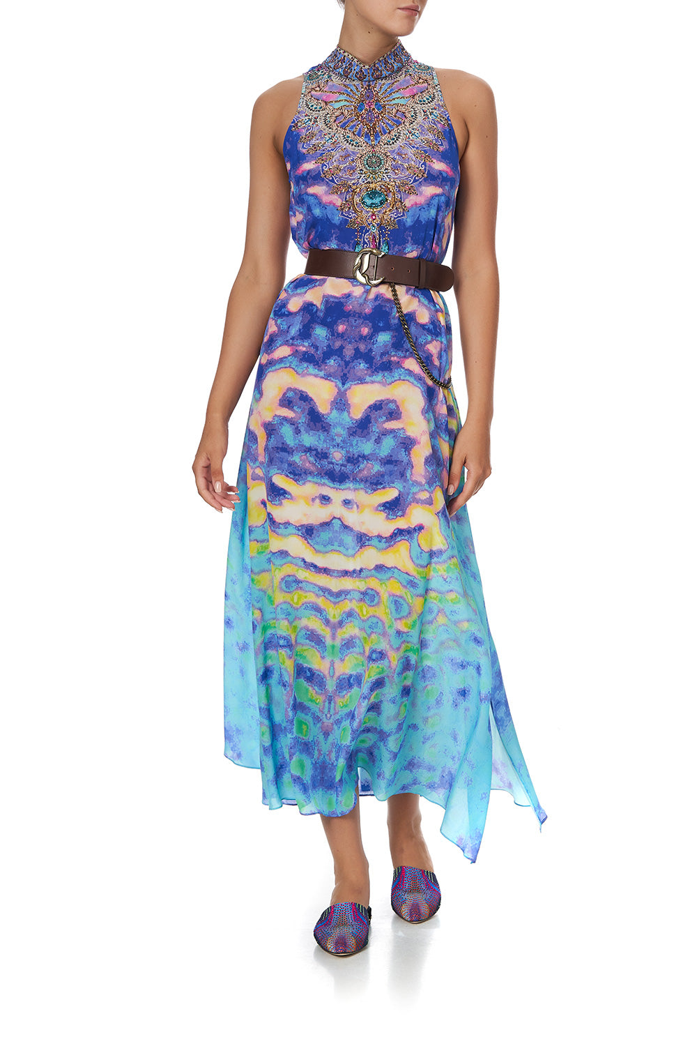 HIGH NECK DRESS WITH BACK NECK TIE THE CALL OF THE BANSHEE