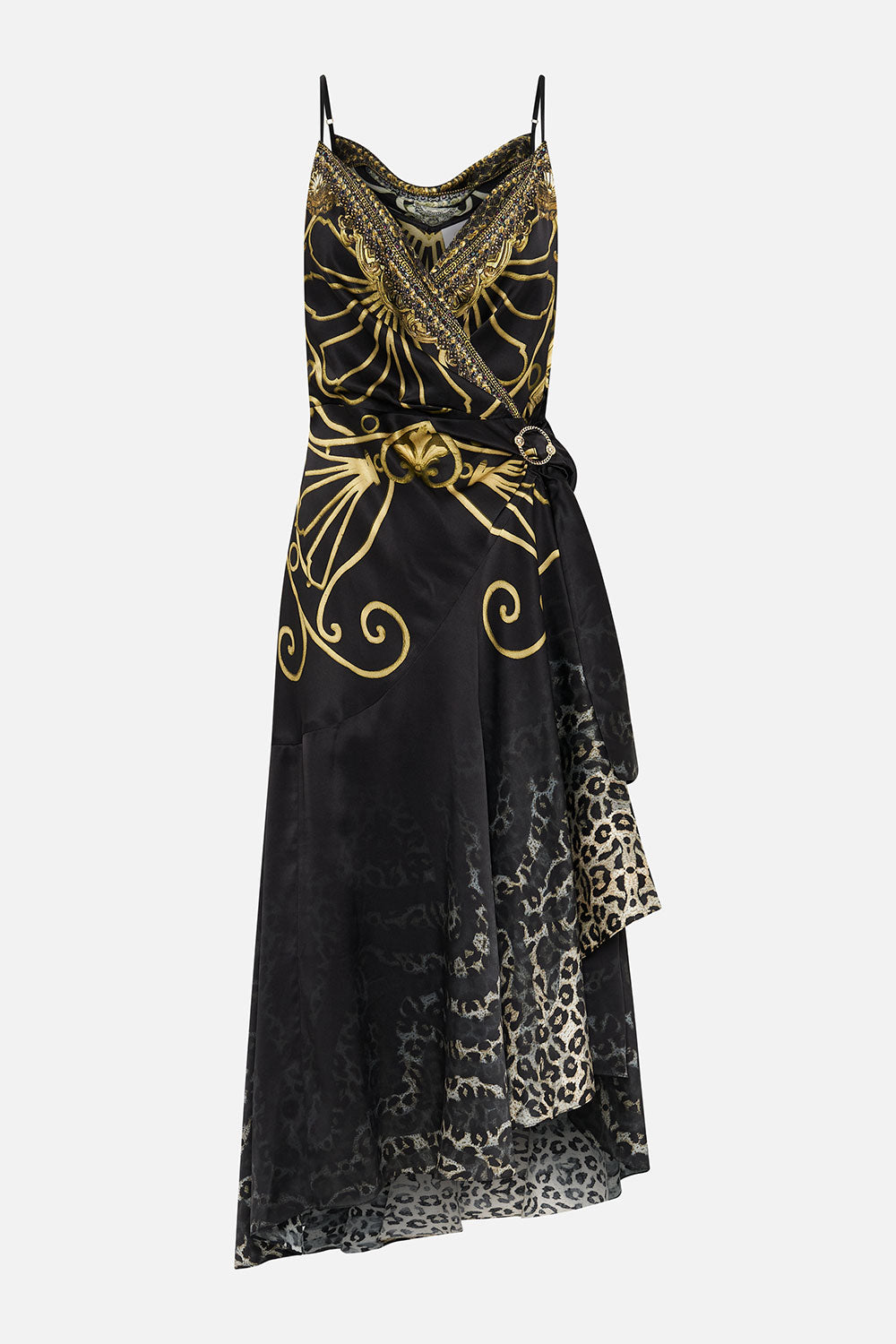 WRAP DRESS WITH RUFFLE HEM SHADOWS OF ARMADA