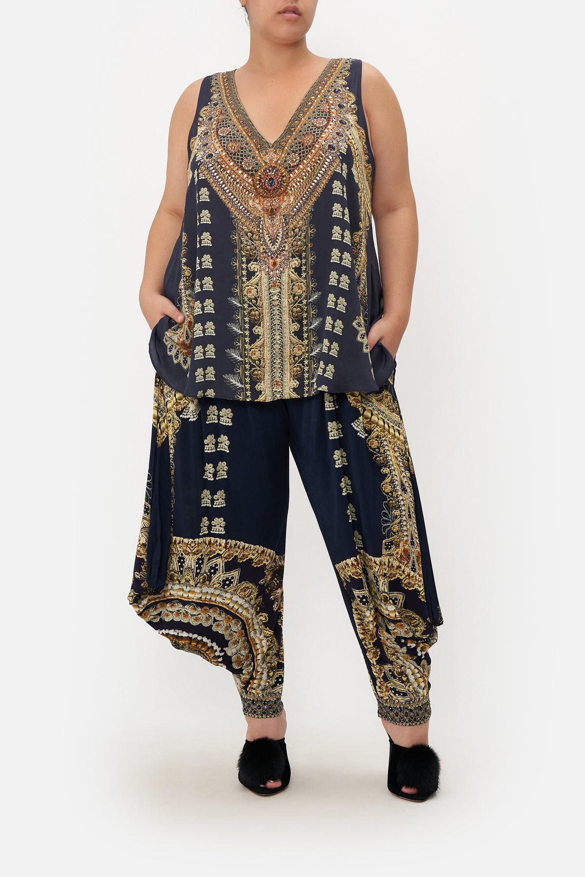 JERSEY DRAPE PANT WITH POCKET ITS ALL OVER TORERO