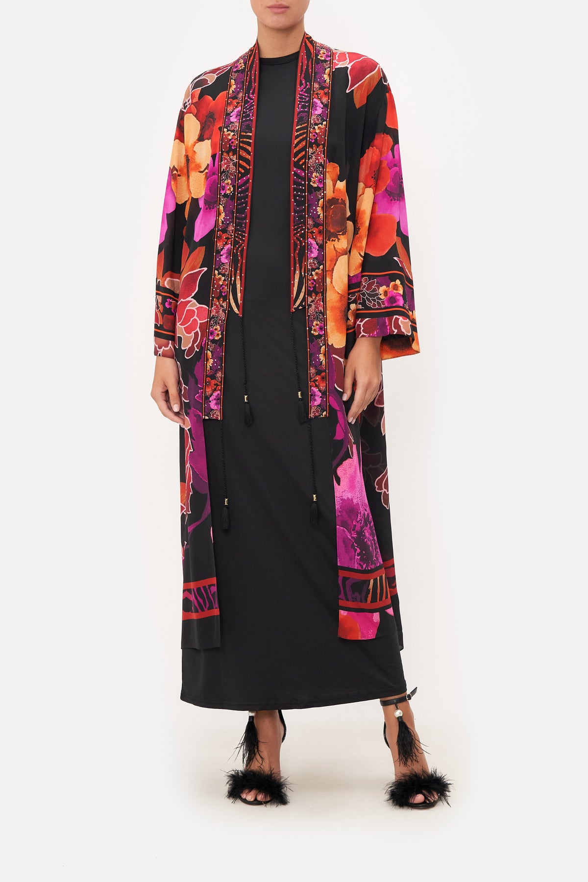 LONG LAYER WITH NECKBANDS MIDNIGHT POPPY