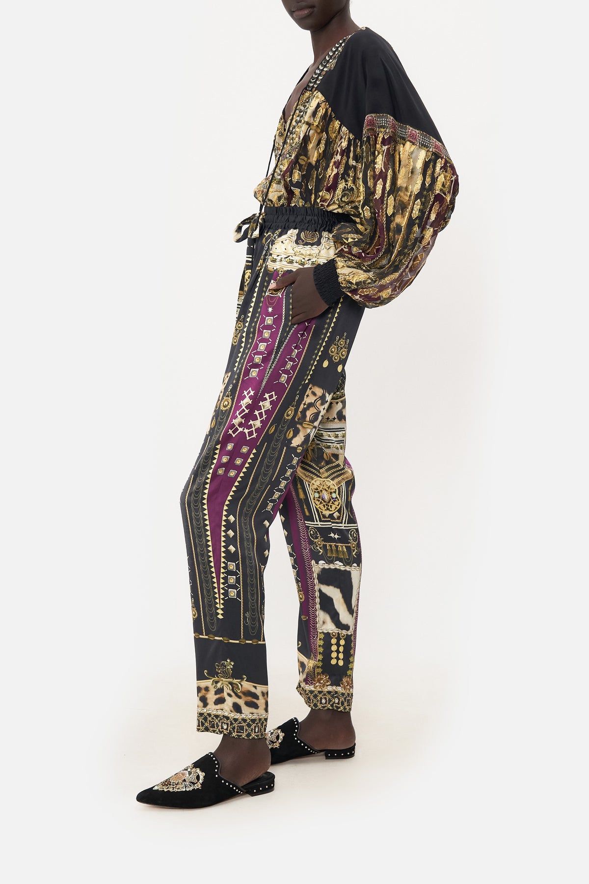 DROP CROTCH SLIM LEG PANT DESERT DREAMS