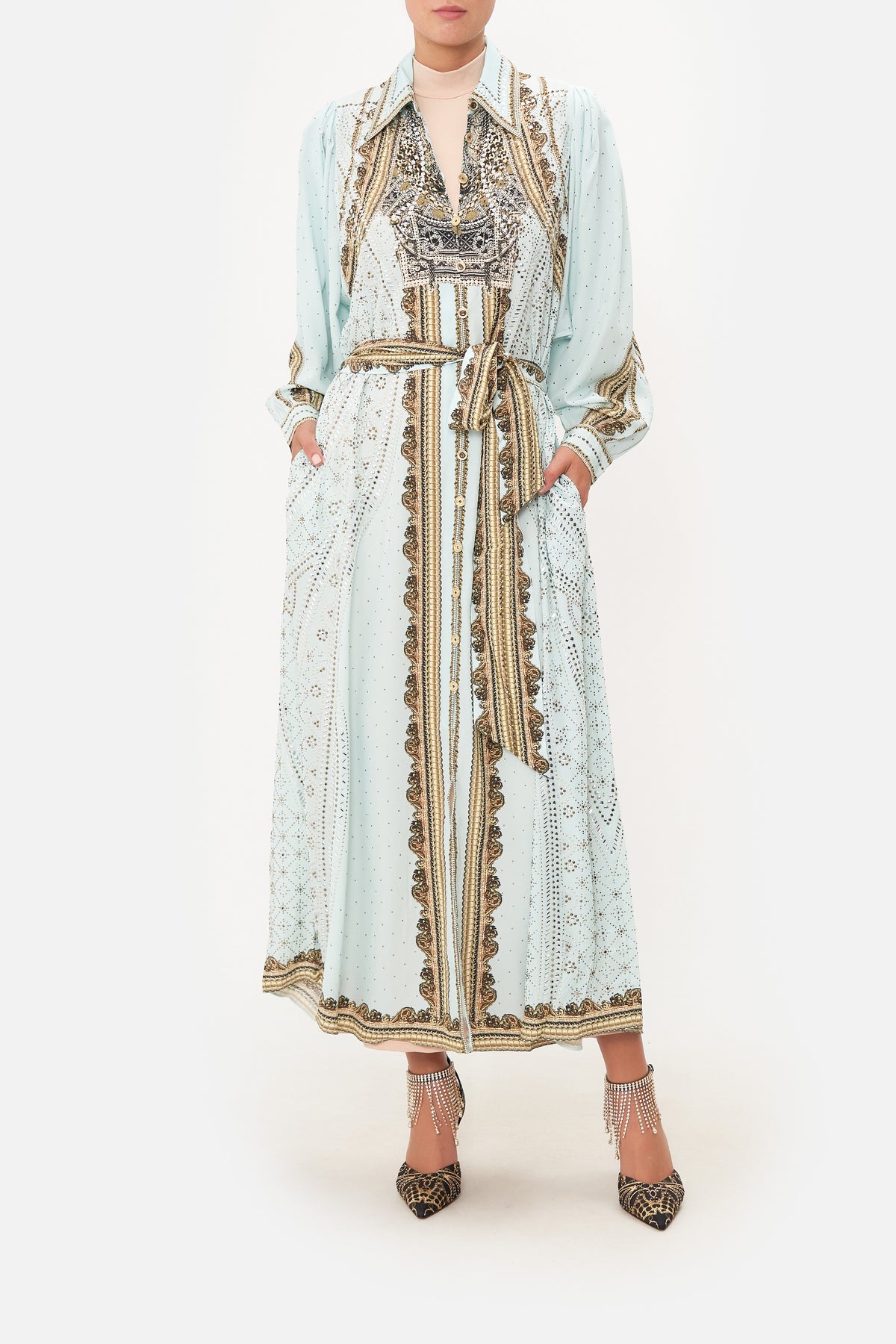 CURVED COLLAR SHIRT DRESS LUXE ESPIRITU