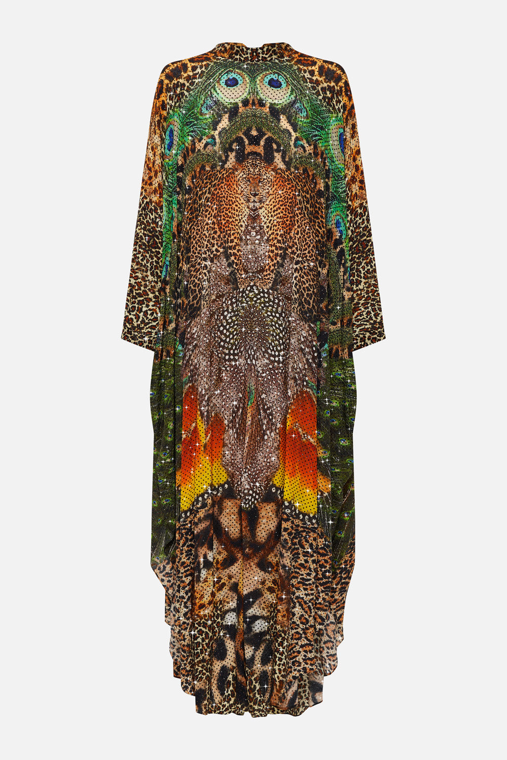 HIGH COLLAR KAFTAN WITH TIE SURREALIST XANADU