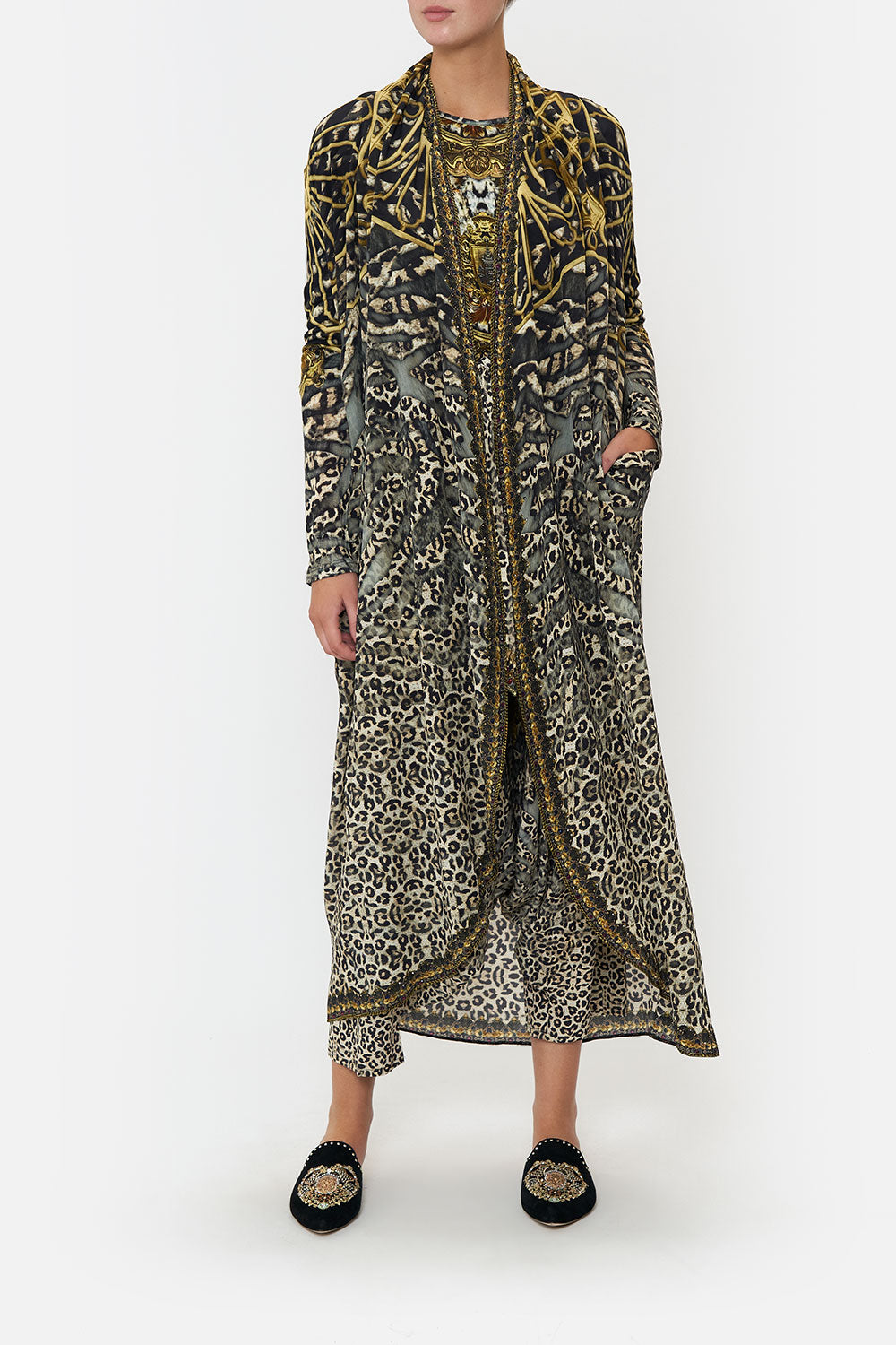 LONG CASUAL JACKET WITH POCKETS ARMADA