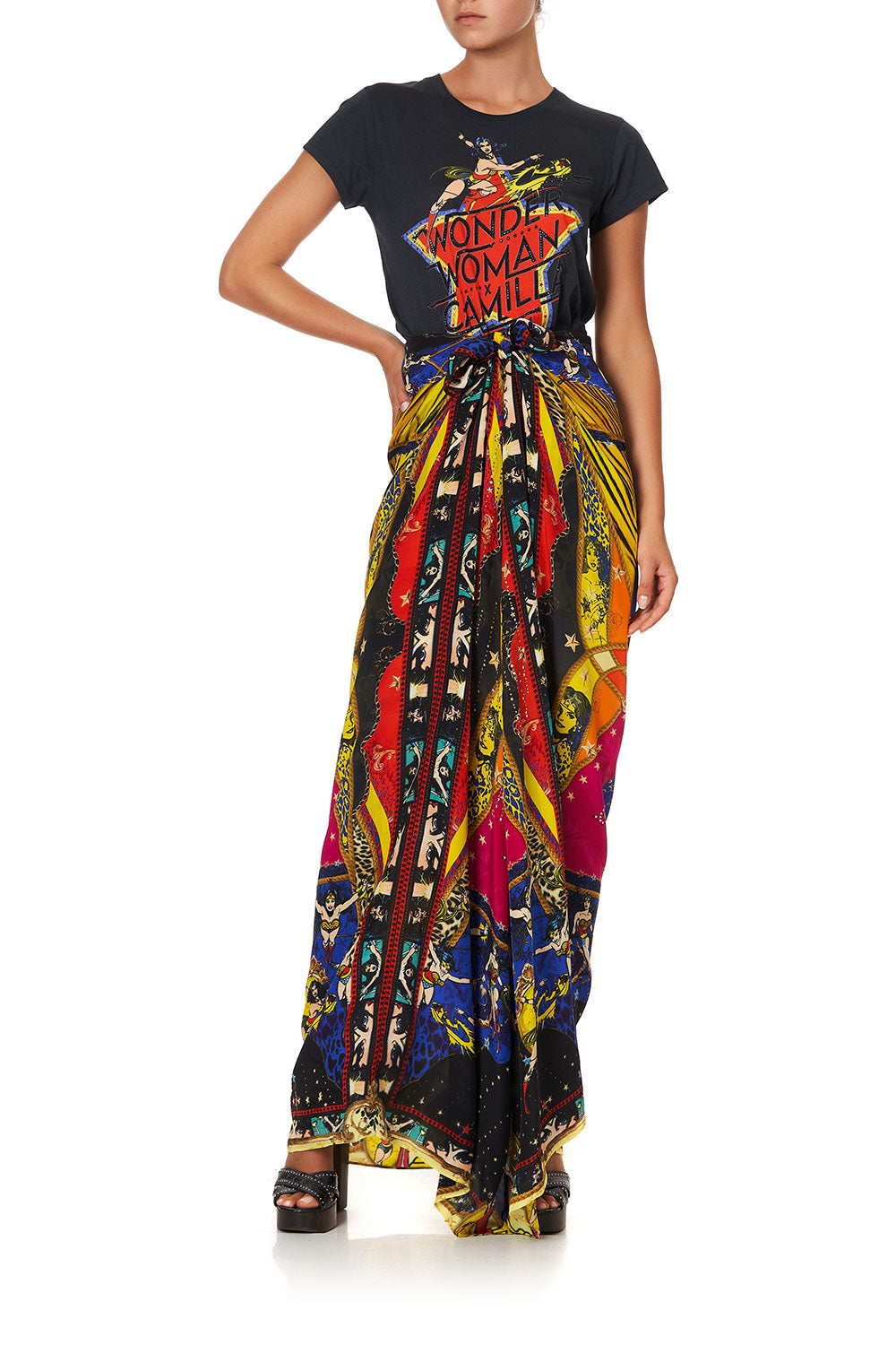 ROUND NECK KAFTAN WONDER WOMAN