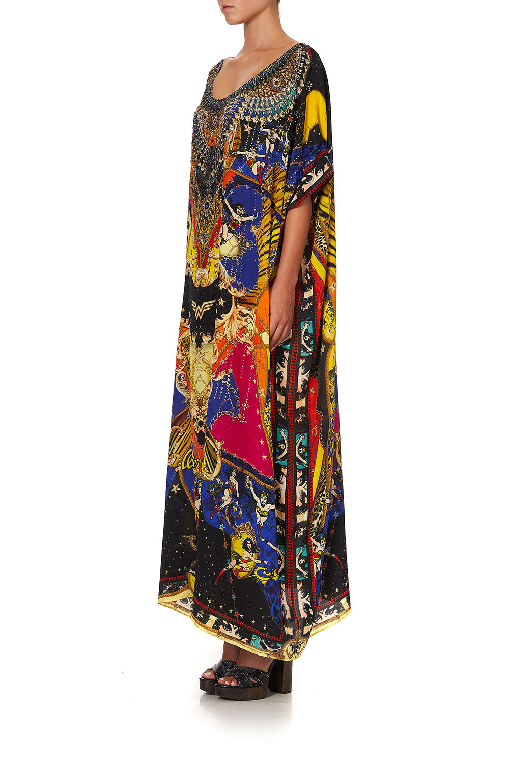 ROUND NECK KAFTAN WONDER WOMAN