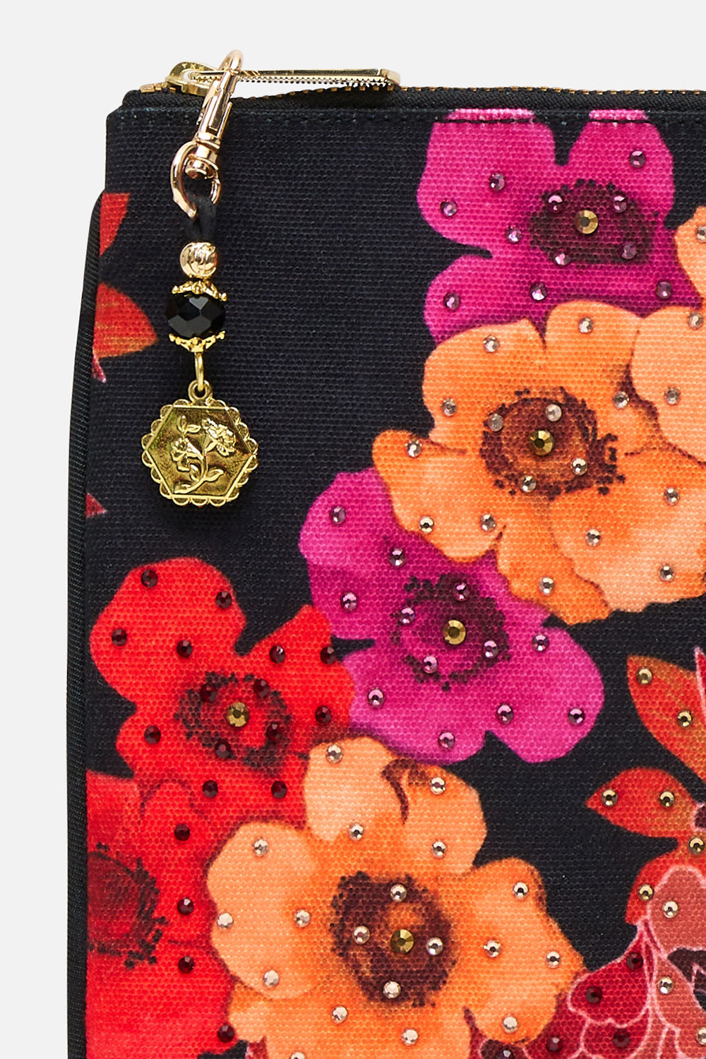 SMALL CANVAS CLUTCH MIDNIGHT POPPY