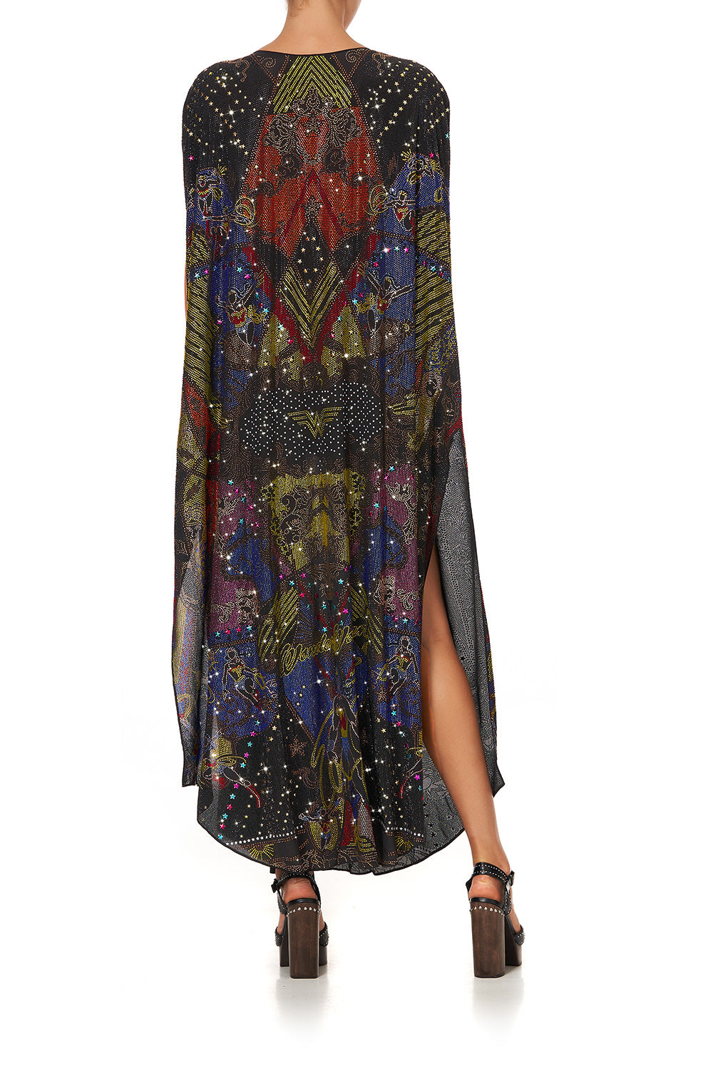 SHEER ROUND NECK KAFTAN WONDER WOMAN