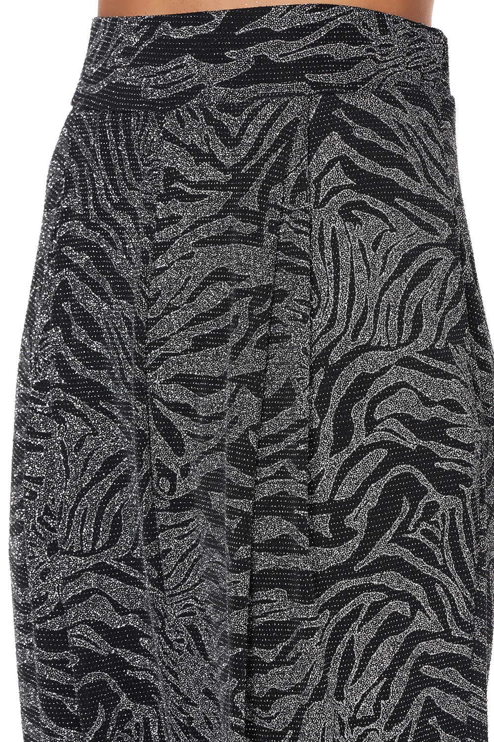 DOUBLE PLEAT JERSEY PANT SOLID BLACK