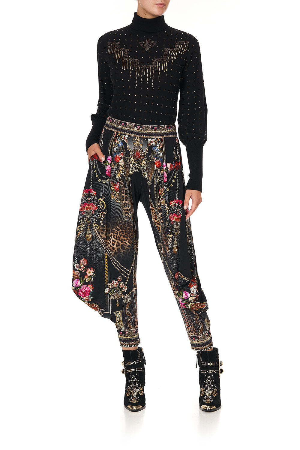 GATHERED CUFF FITTED KNIT GOTHIC GODDESS