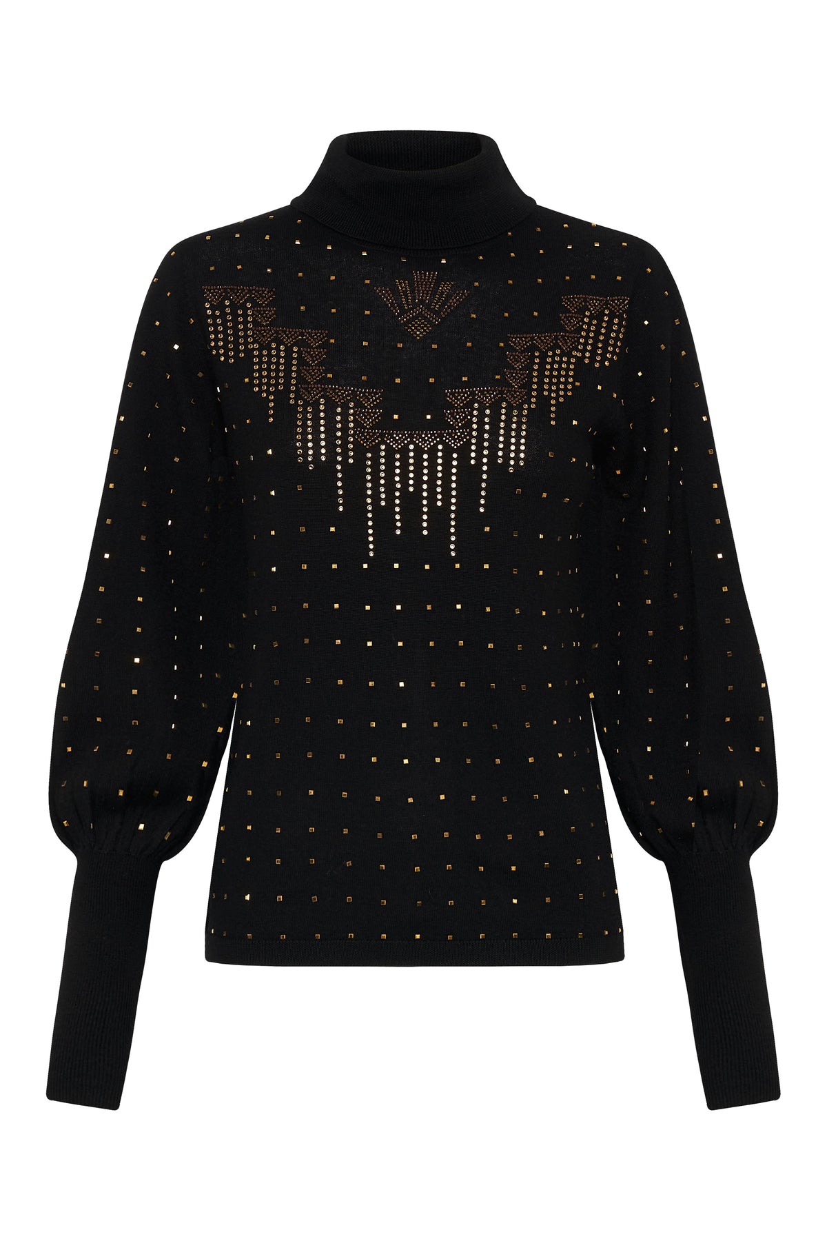 GATHERED CUFF FITTED KNIT GOTHIC GODDESS