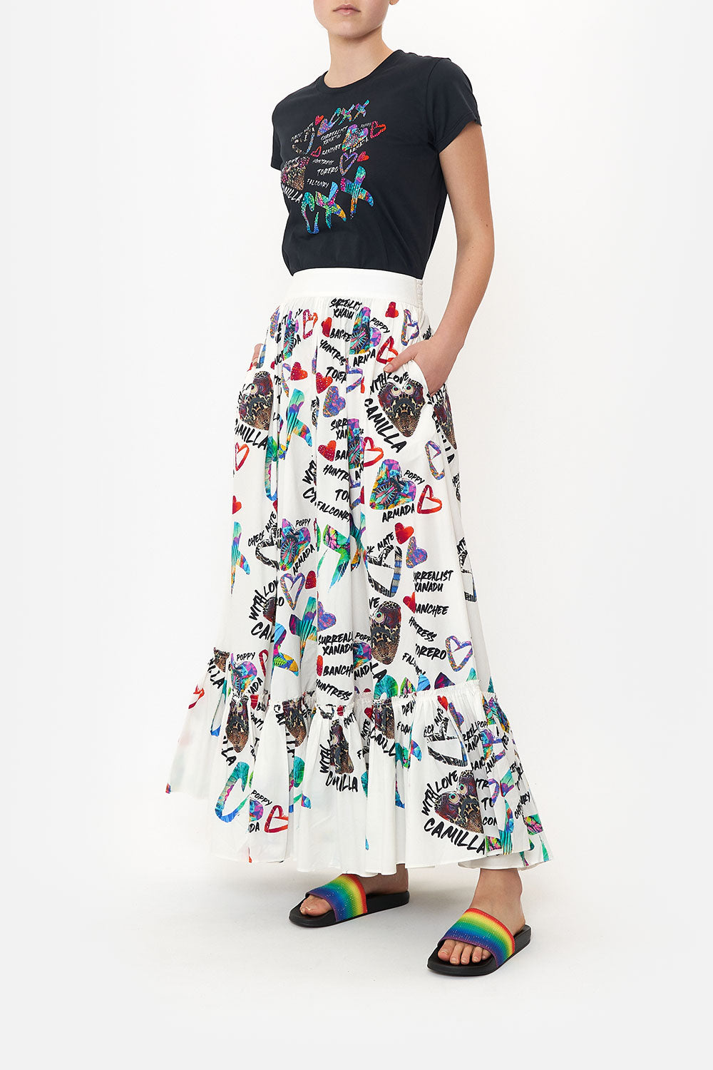 RUFFLE HEM SKIRT SHES A WRITE OFF