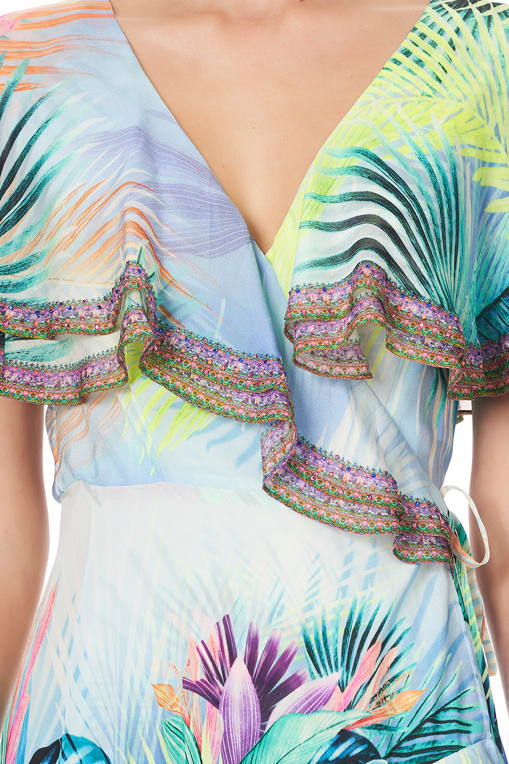 FRILL SLEEVE LONG DRESS WHATS YOUR VICE