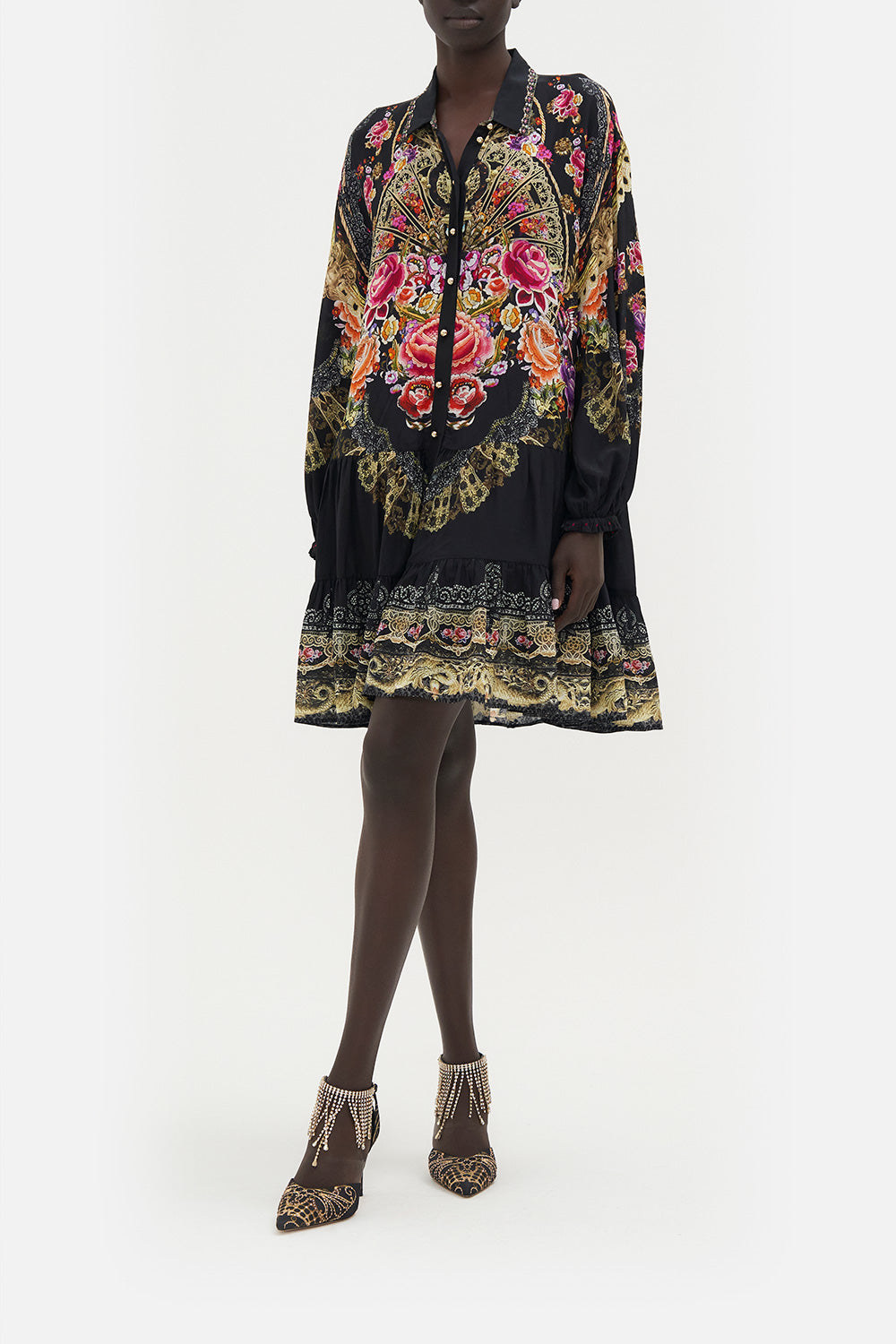 TIERED SHIRT DRESS DANCE WITH DUENDE