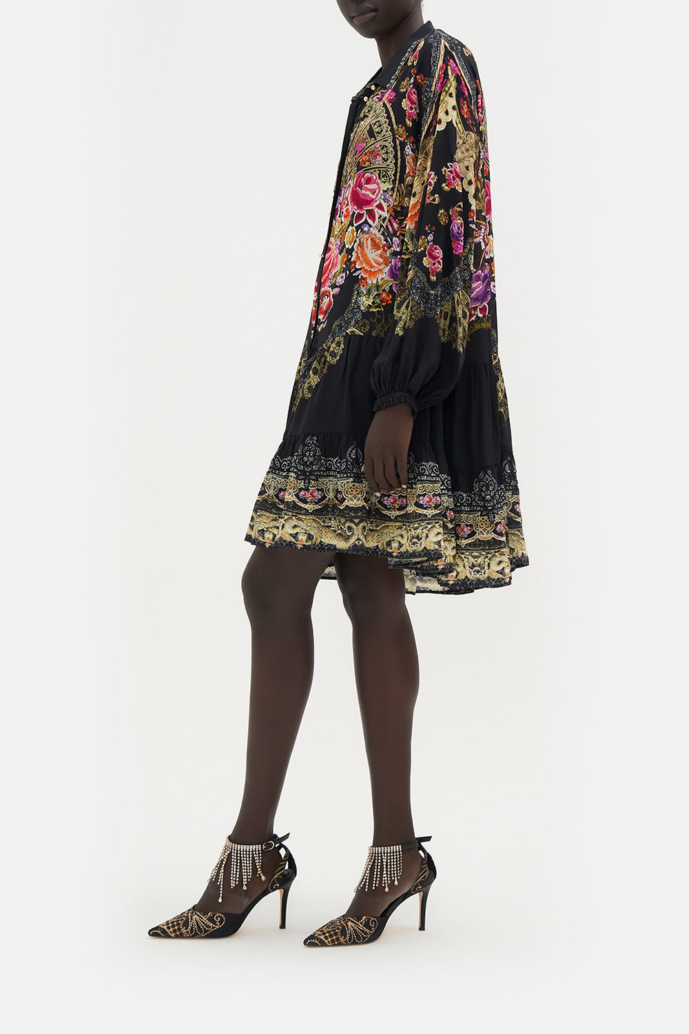 TIERED SHIRT DRESS DANCE WITH DUENDE