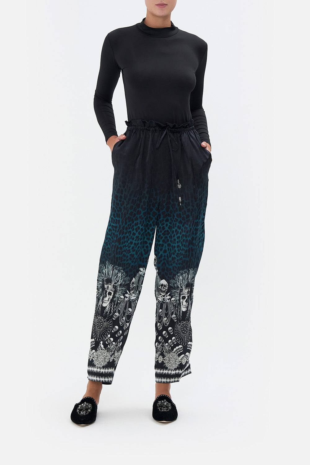 TUCK FRONT HAREM PANT ANIMAL ANARCHY