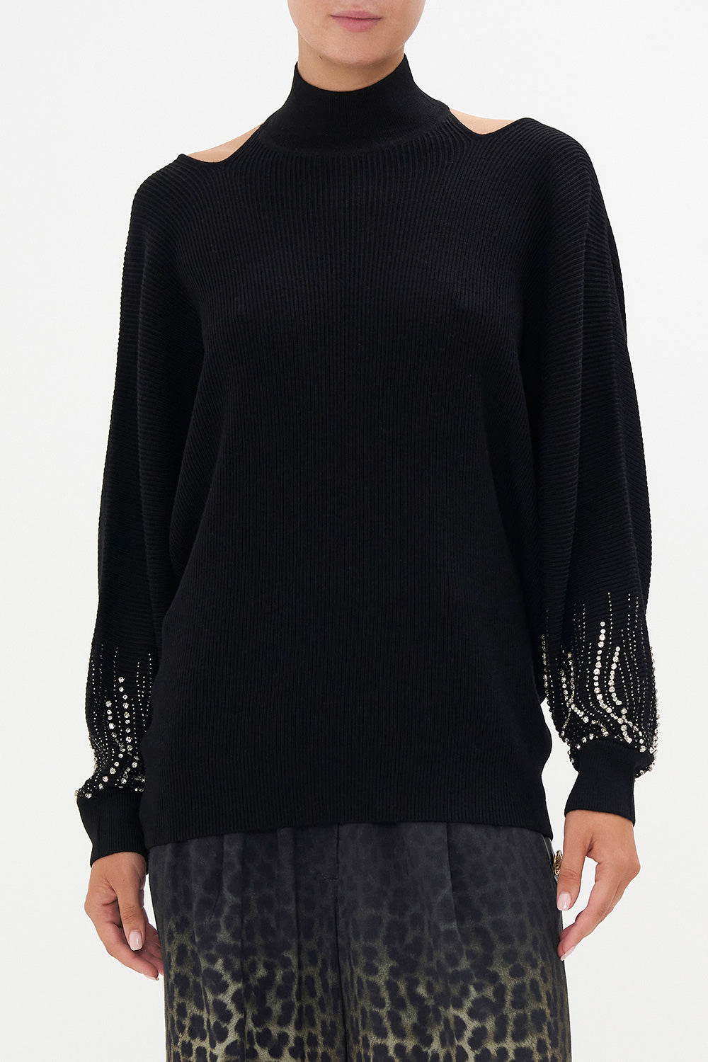 CUT OUT SHOULDER KNIT ORDER OF DISORDER