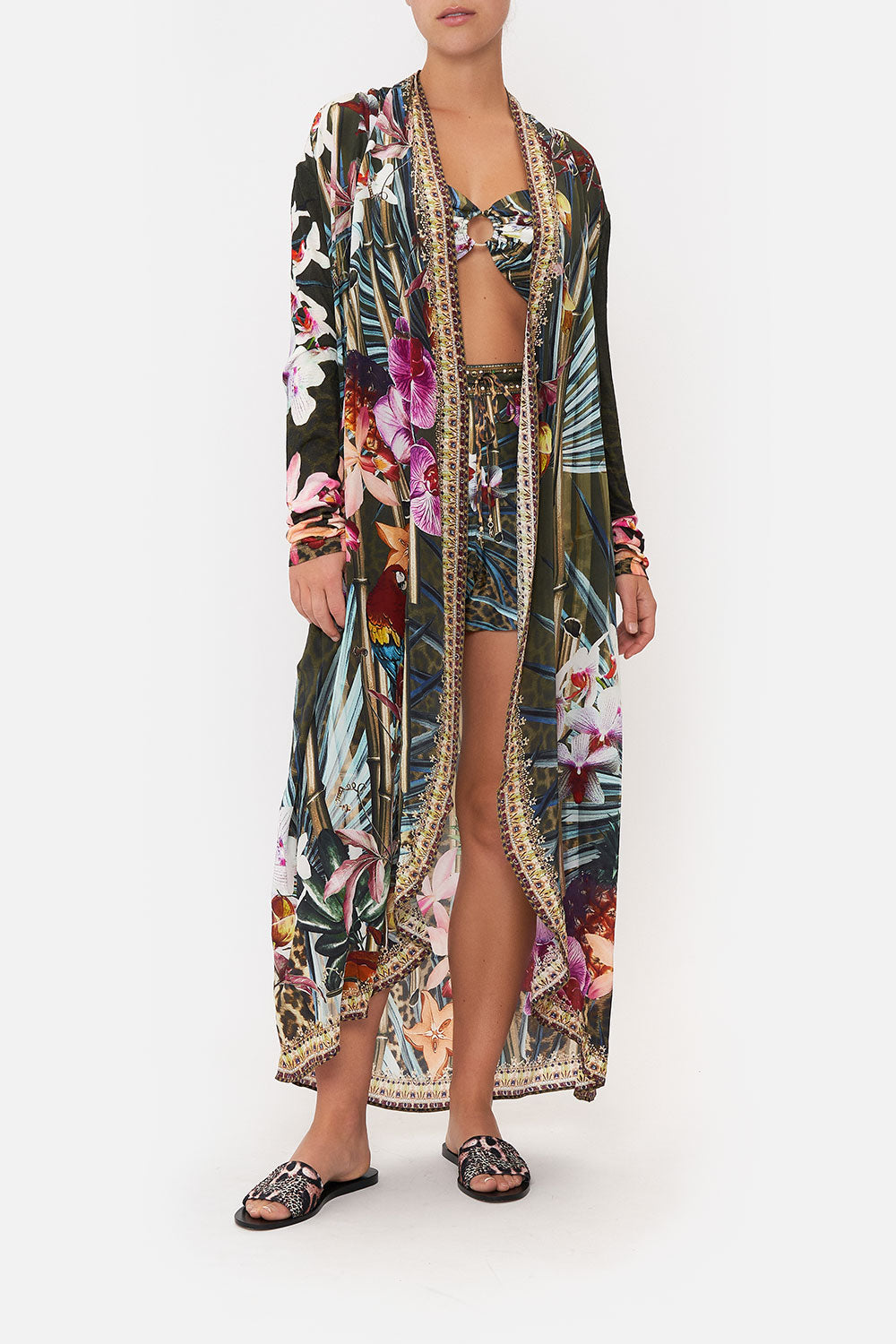 LONG CASUAL JACKET WITH POCKETS PASSPORT TO PARADISE