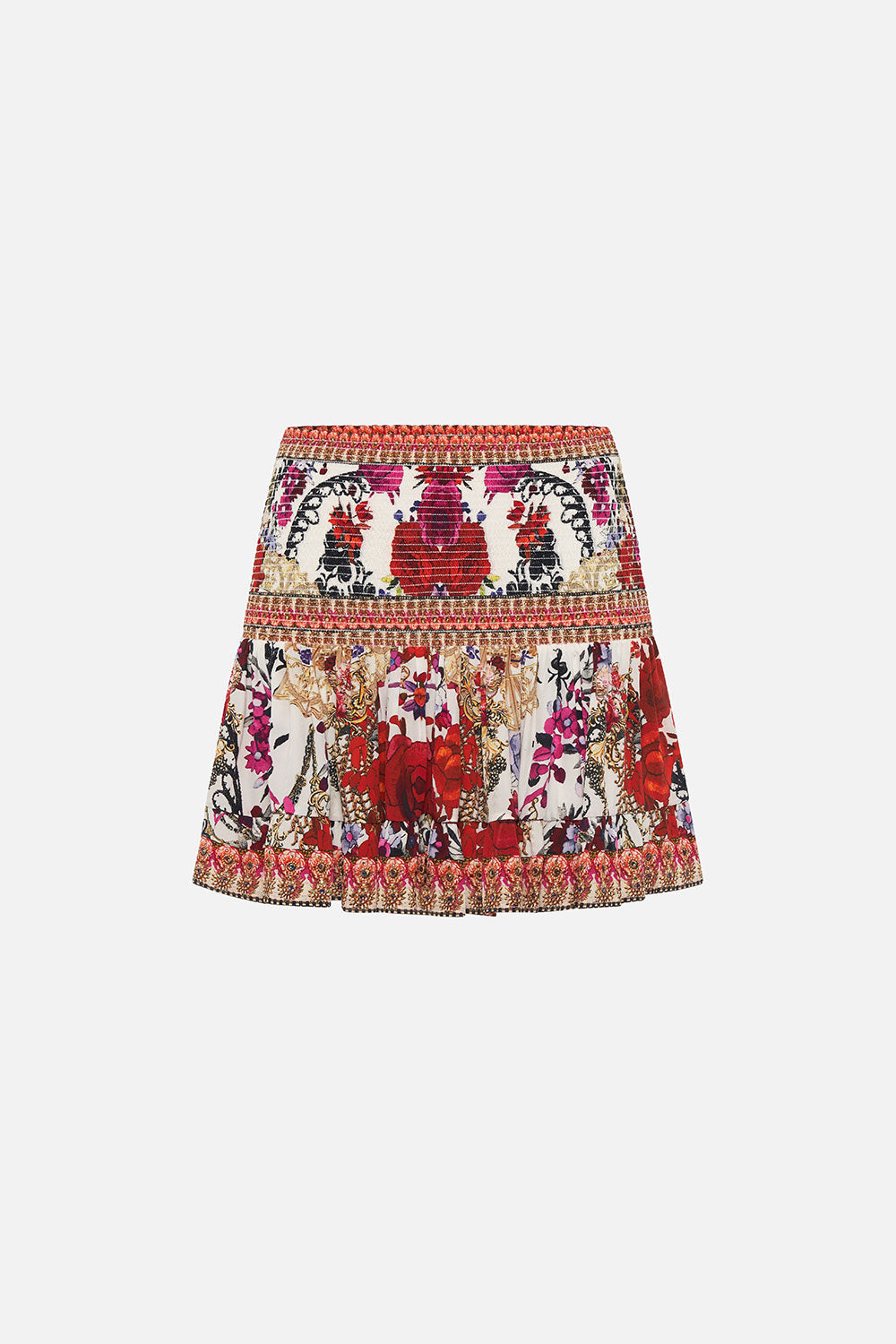 SHORT SHIRRED SKIRT REIGN OF ROSES