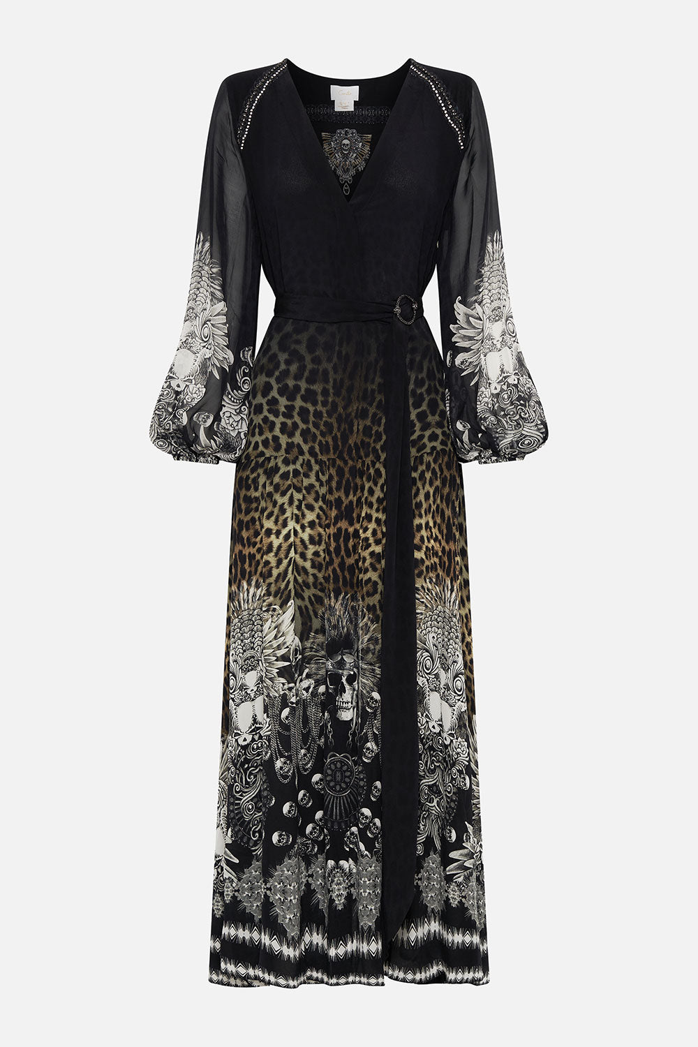 V NECK DRESS WITH BELT ORDER OF DISORDER