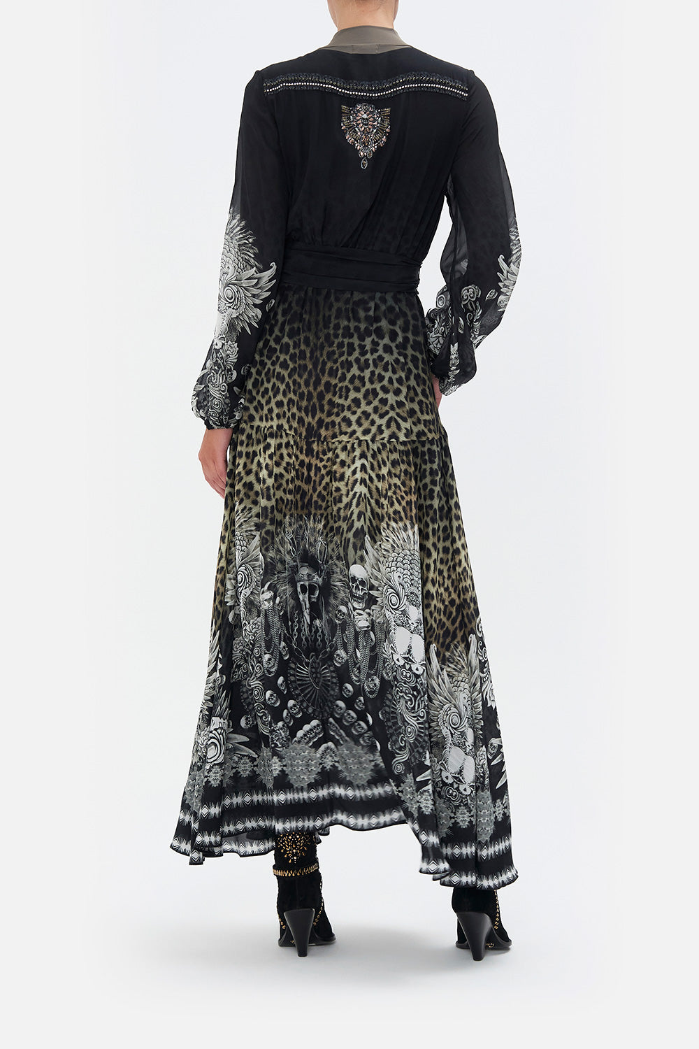 V NECK DRESS WITH BELT ORDER OF DISORDER