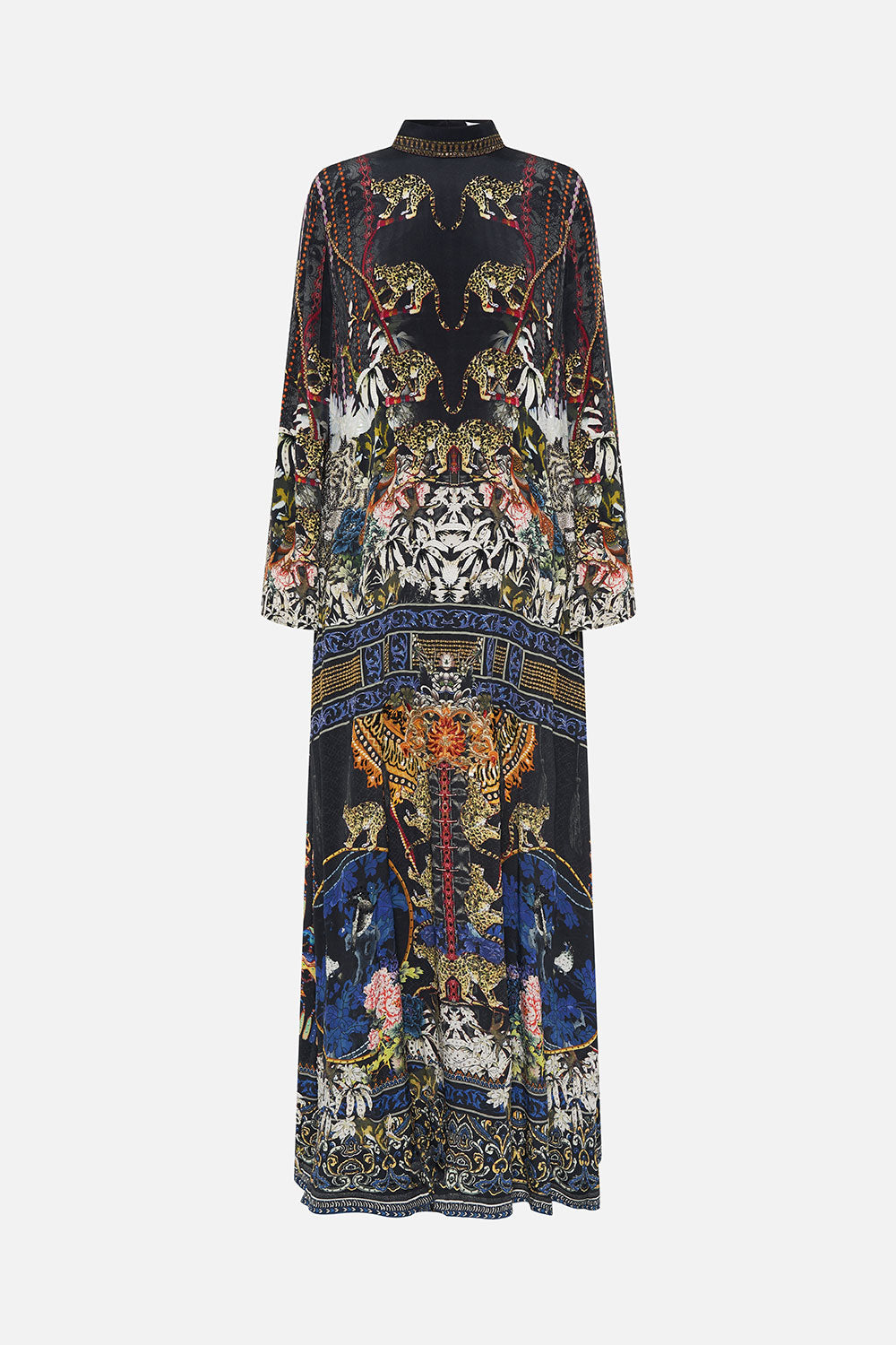 HIGH NECK LONG SLEEVE DRESS HOLLYWOOD HEIST