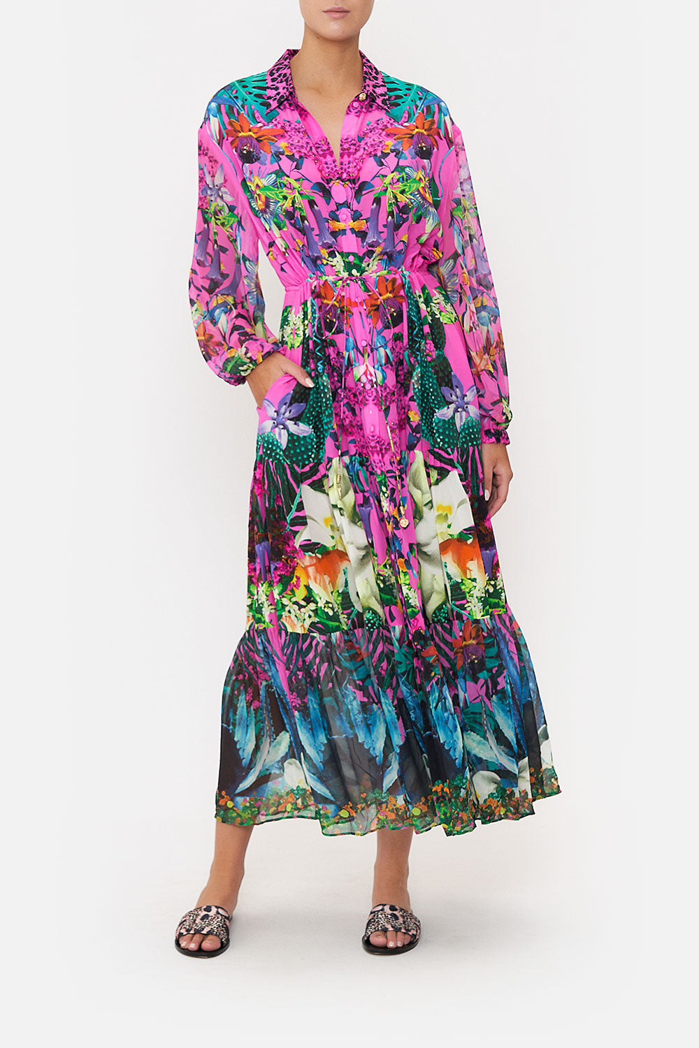 TIERED LONG SHIRT DRESS EXOTICA EROTICA