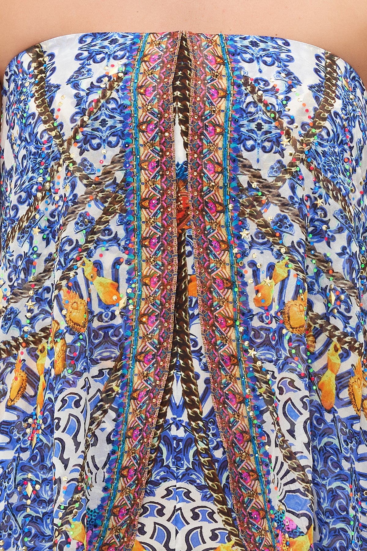 STRAPLESS OVERLAY JUMPSUIT LUCKY CHARMS