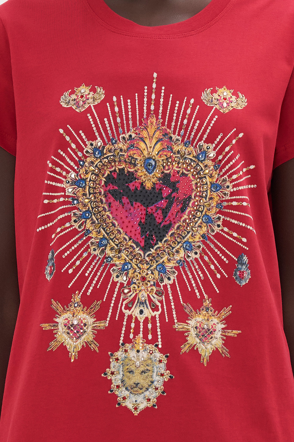 SLIM FIT ROUND NECK T-SHIRT VIEW FROM THE VEIL