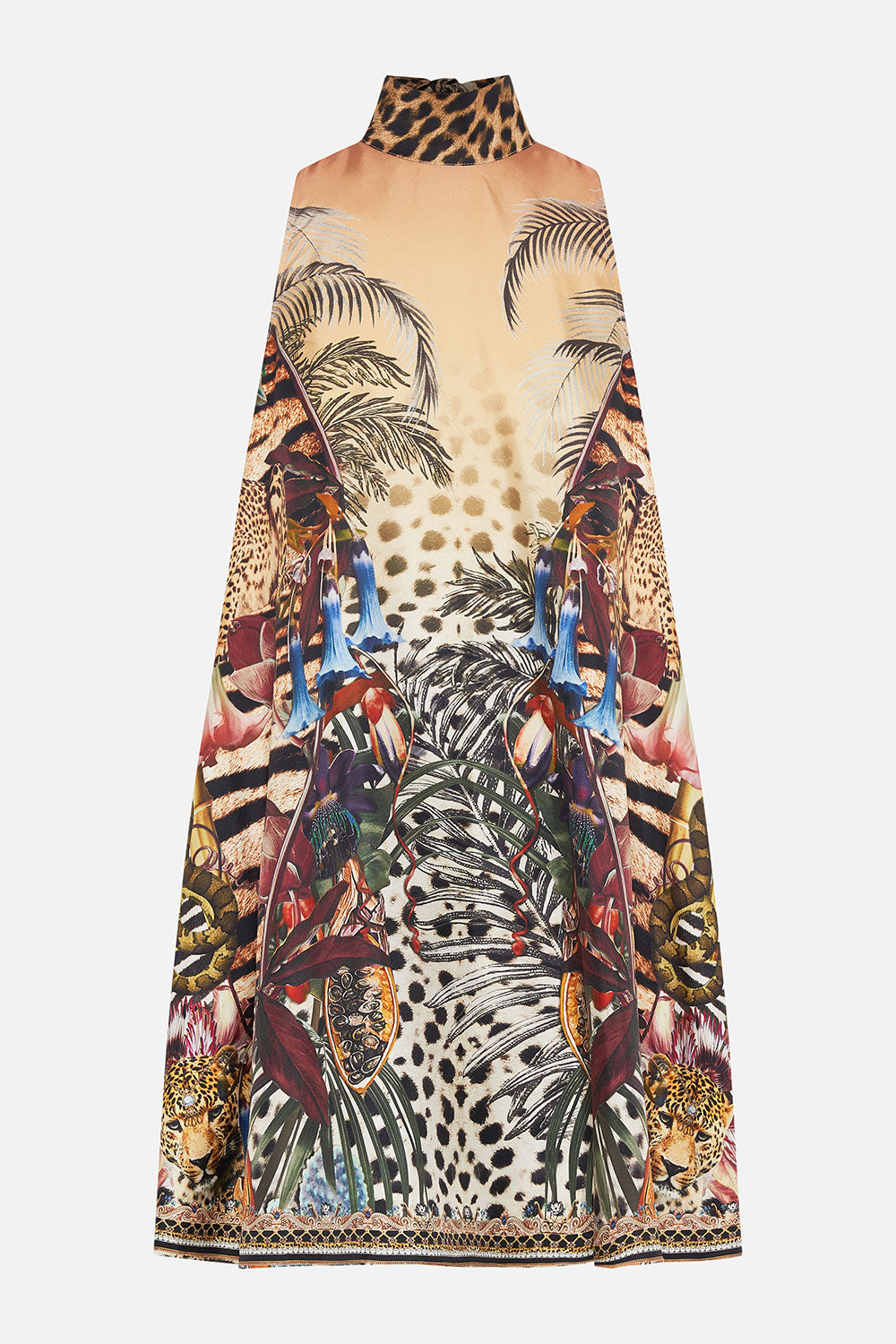 BACK NECK TIE SHORT DRESS NATURAL INSTINCT