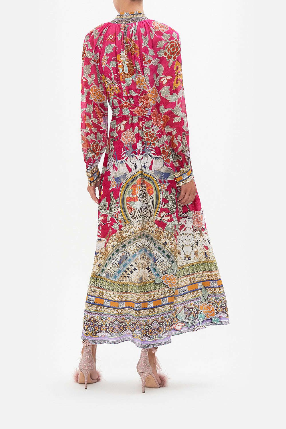 RAGLAN SLEEVE MIDI SHIRT DRESS TASTE OF TWILIGHT