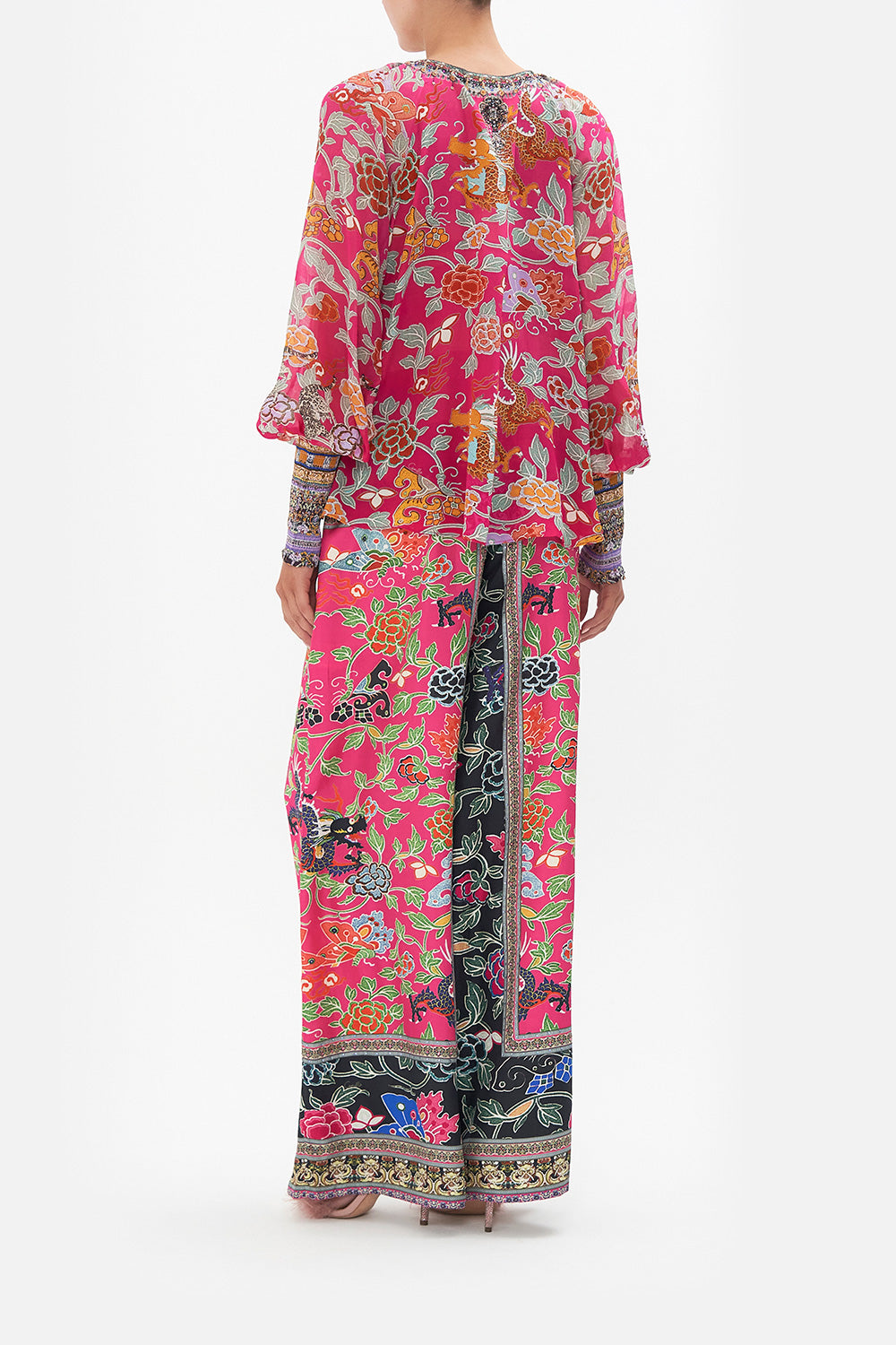 SHIRRED CUFF BLOUSE TASTE OF TWILIGHT