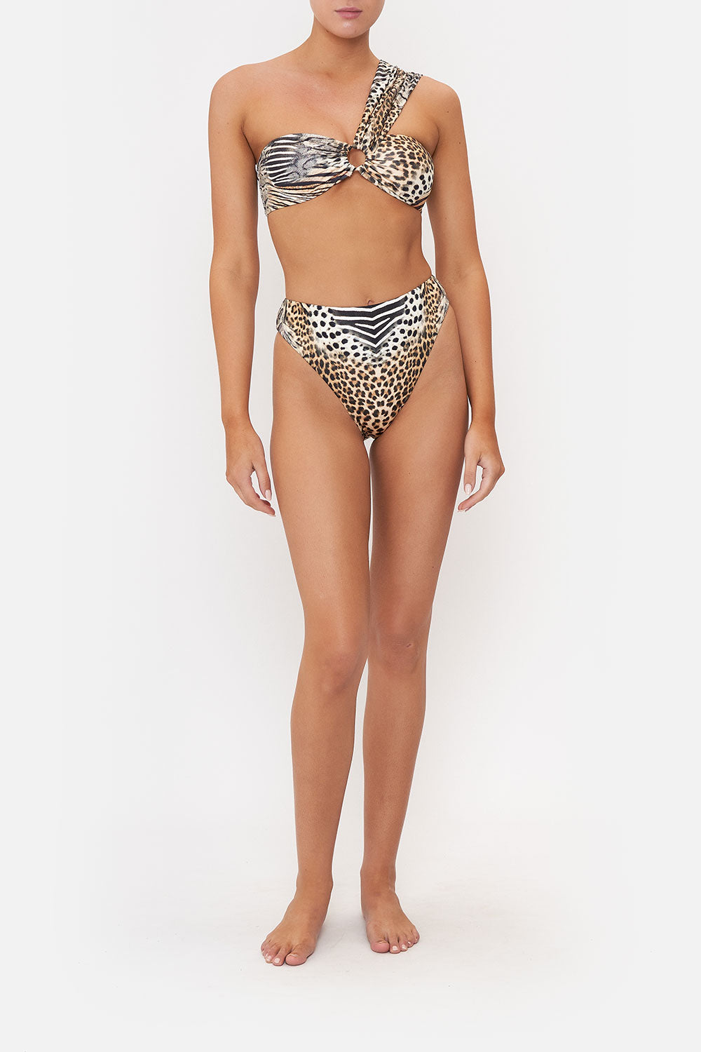 ONE SHOULDER BANDEAU WITH TRIM FOR THE LOVE OF LEO