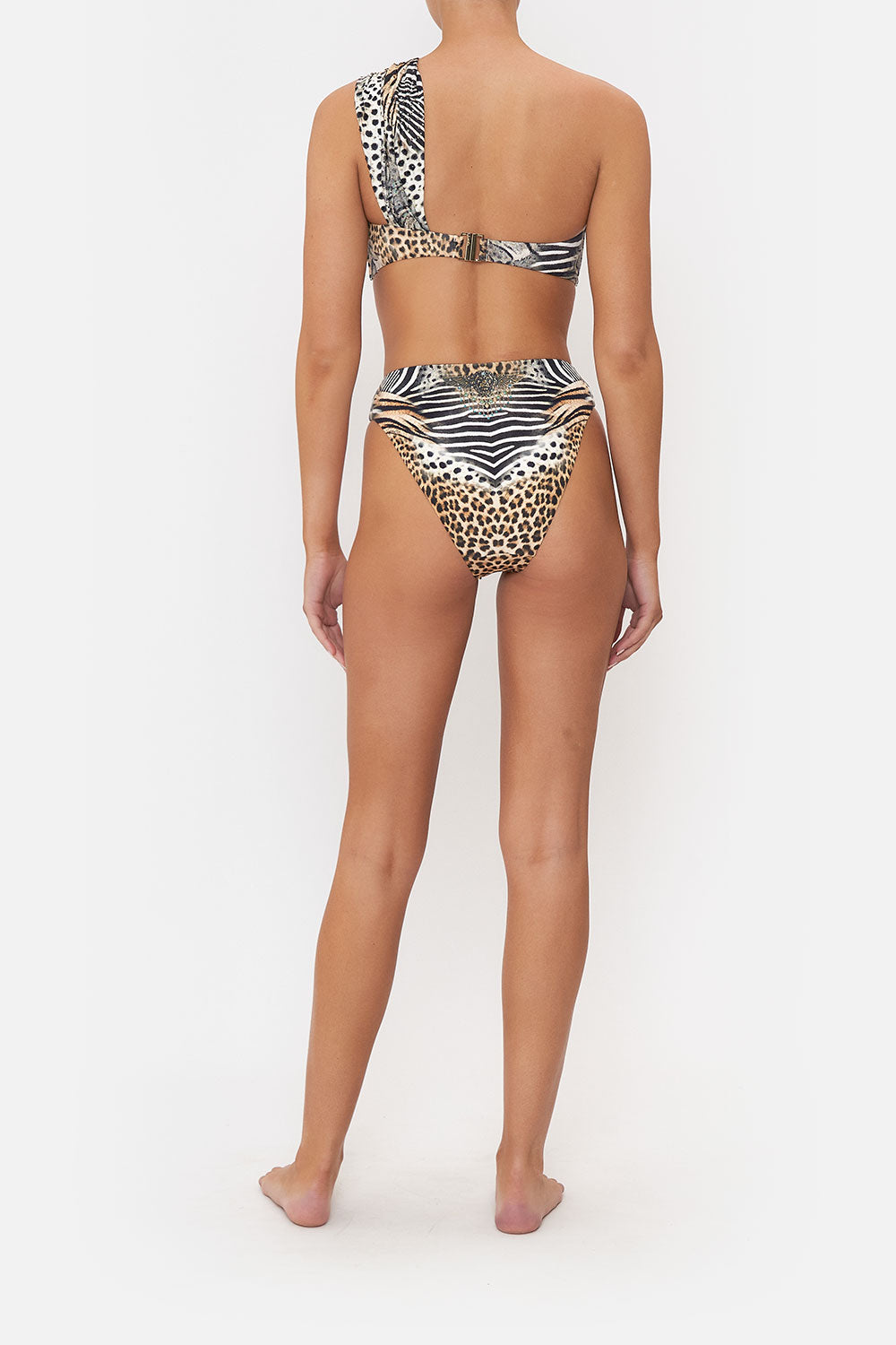 ONE SHOULDER BANDEAU WITH TRIM FOR THE LOVE OF LEO