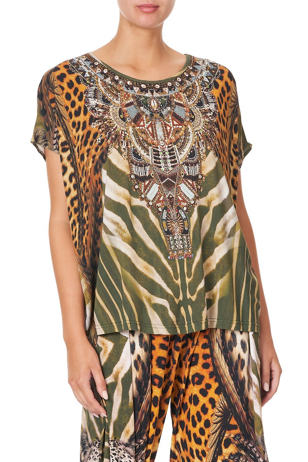 LOOSE FIT ROUND NECK TEE NINE LIVES