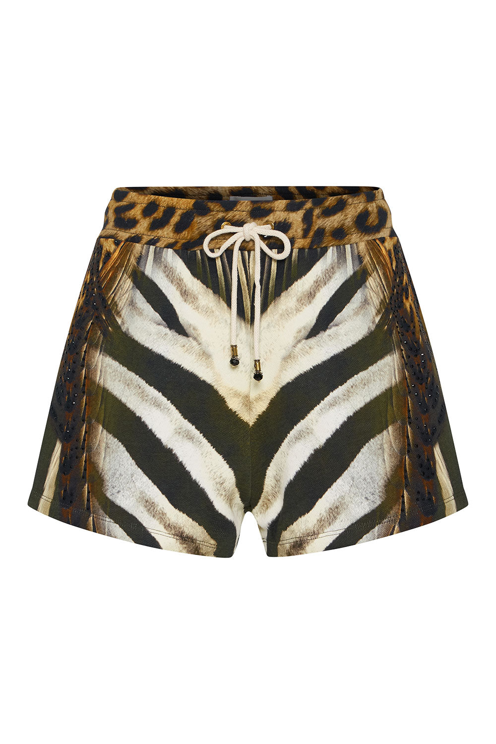 TERRY SHORT WITH CONTRAST STRIPE NINE LIVES