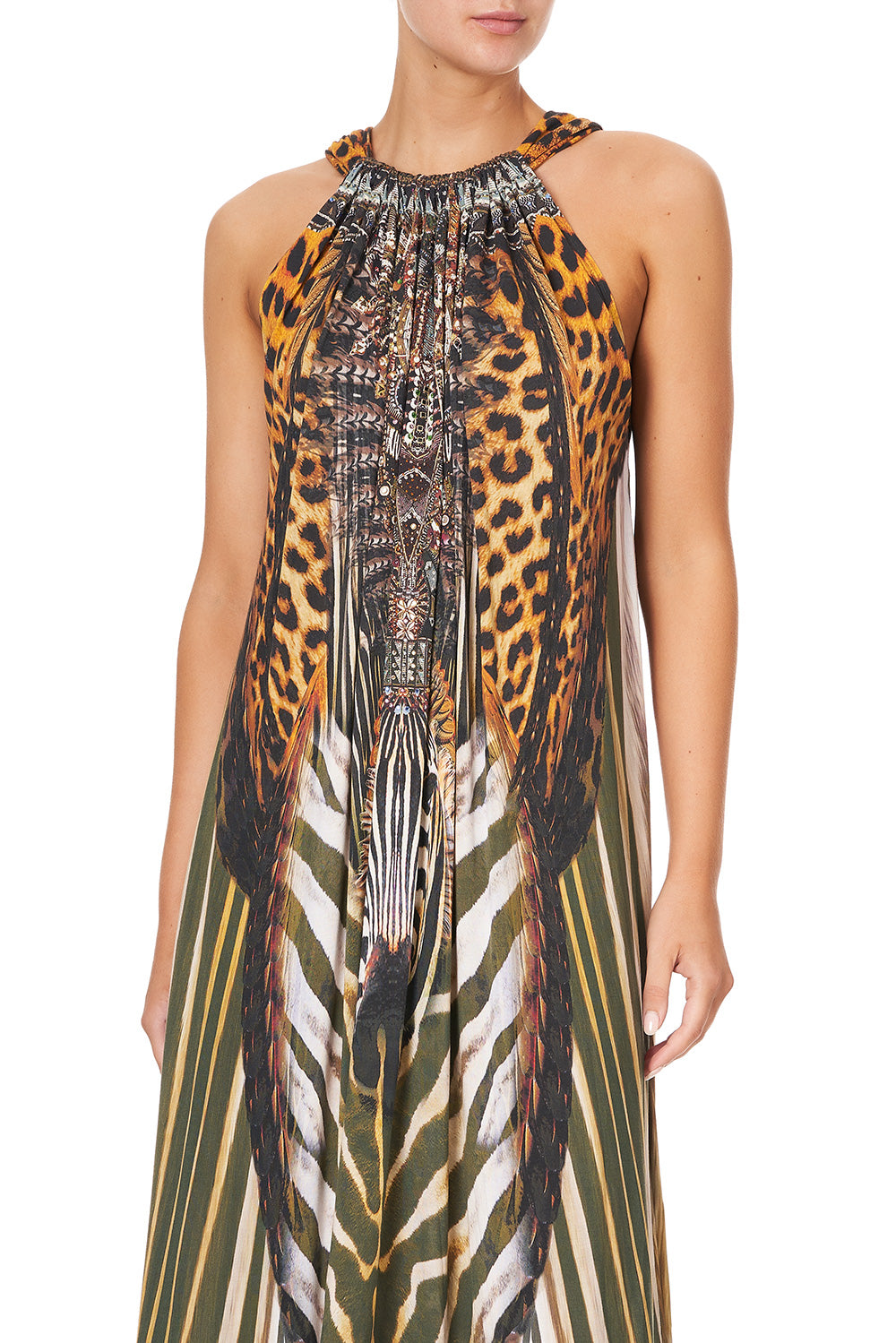 JERSEY DRAWSTRING DRESS NINE LIVES