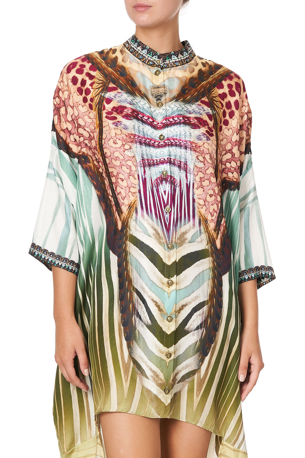 SCOOP BACK SHIRT DRESS UP ON CLOUD NINE