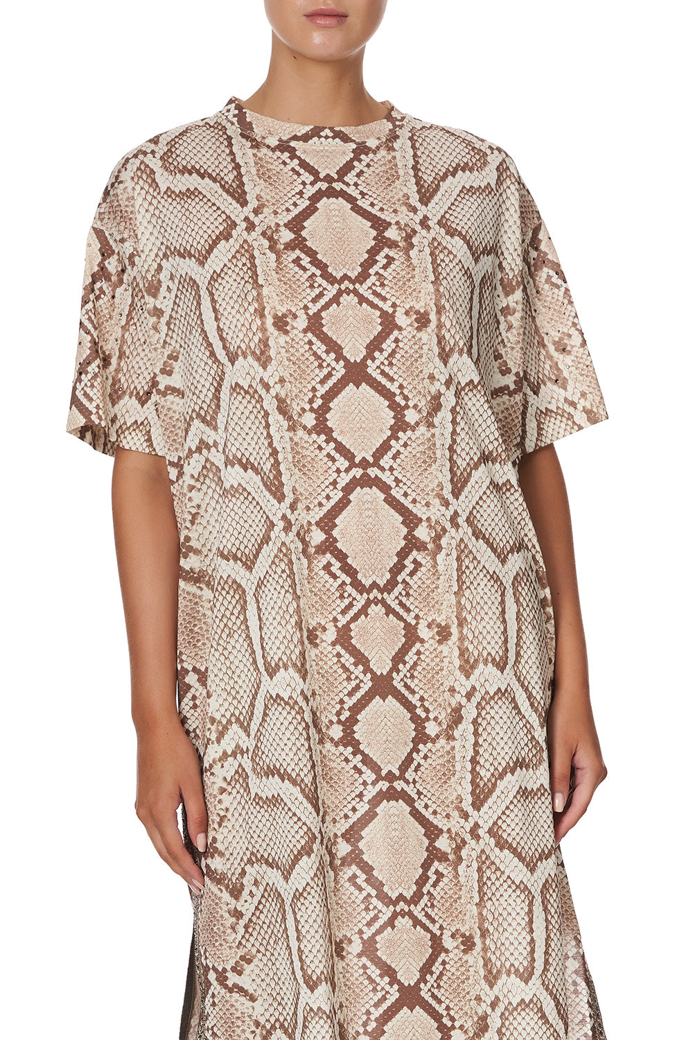 JERSEY T-SHIRT DRESS GAZE OF MEDUSA