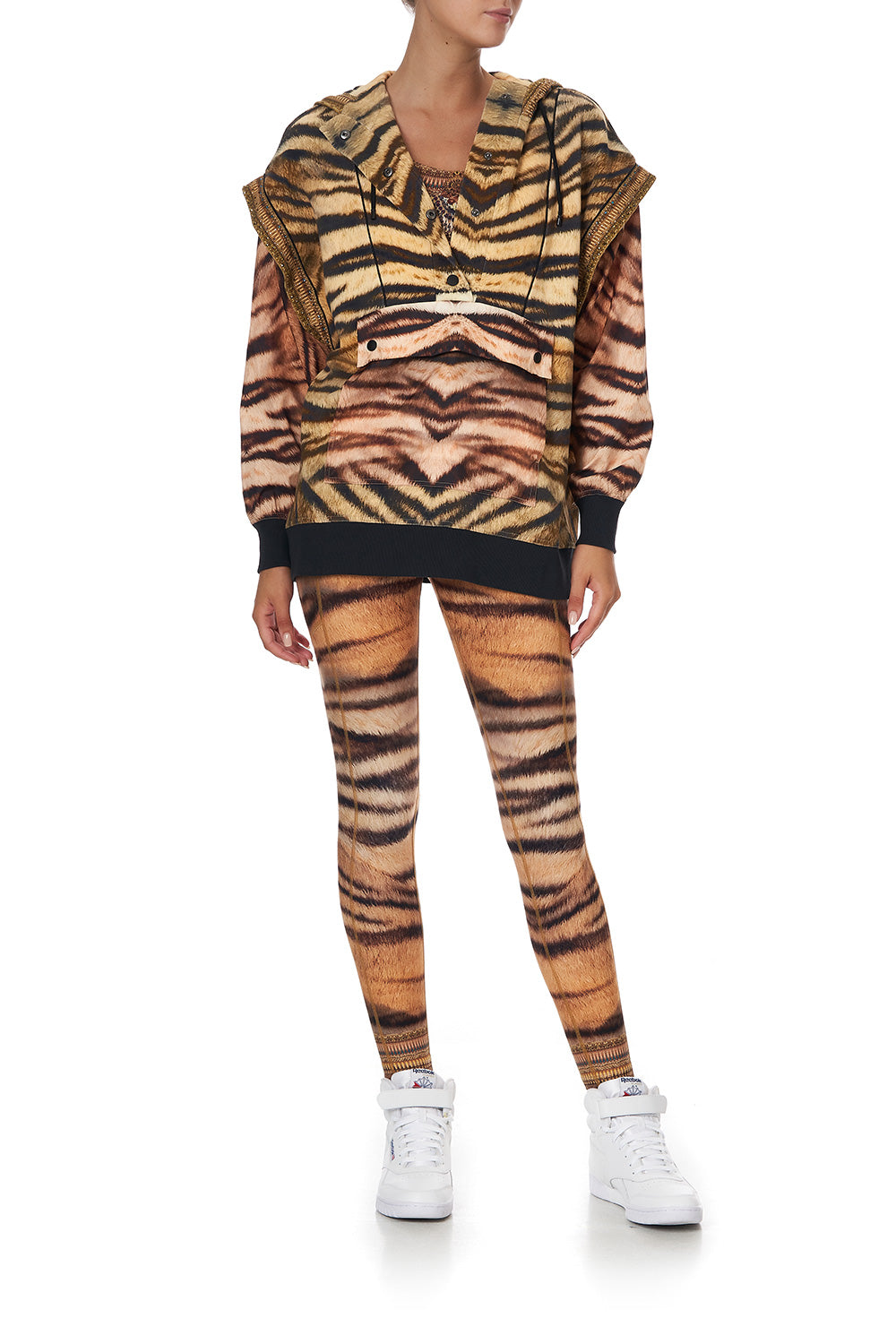 HOODIE WITH FRONT OPENING FELINE FINE