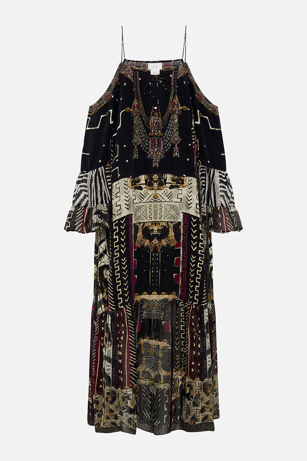 DROP SHOULDER LONG SLEEVE DRESS DESERT DREAMS