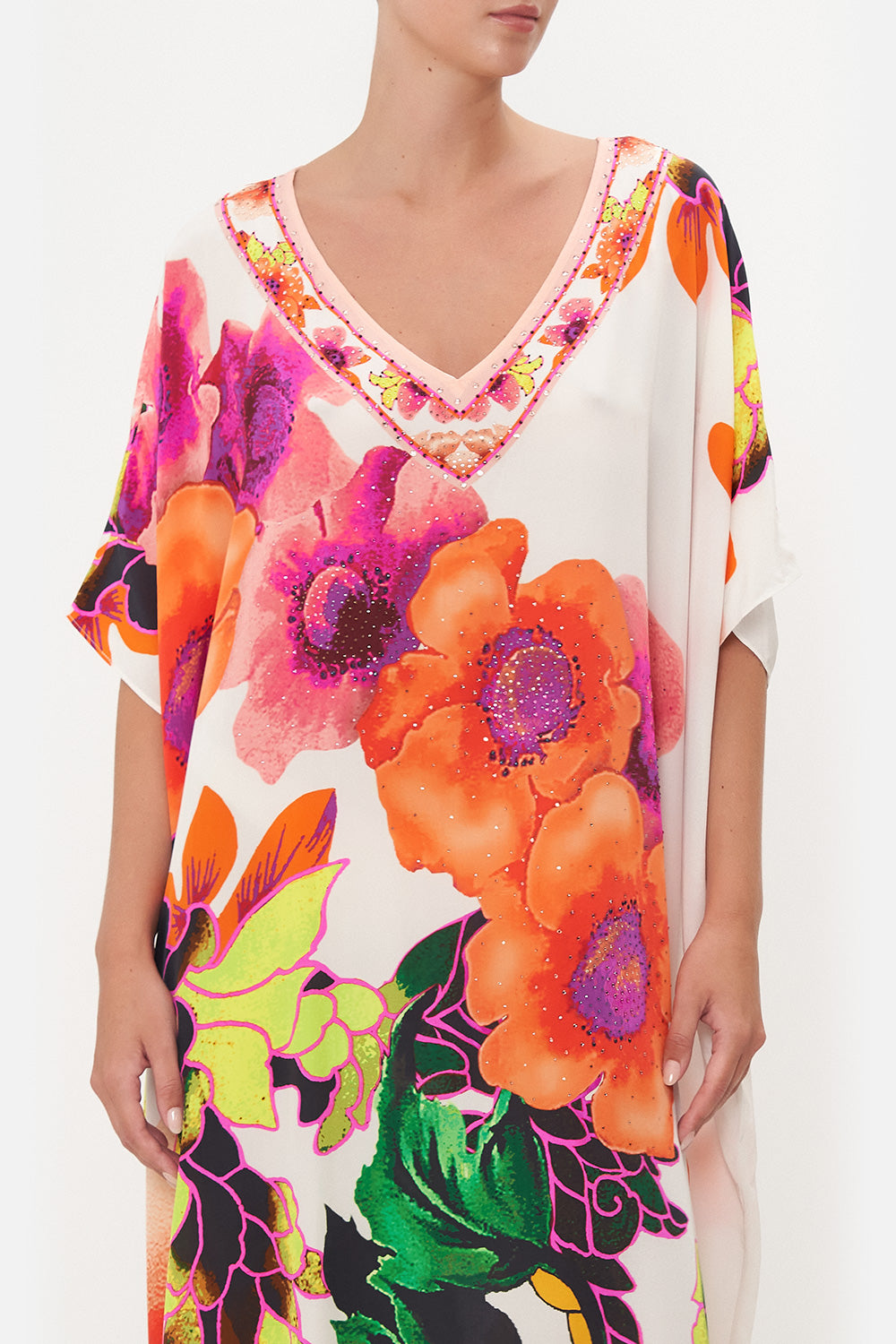 V-NECK KAFTAN PRETTY AS A POPPY