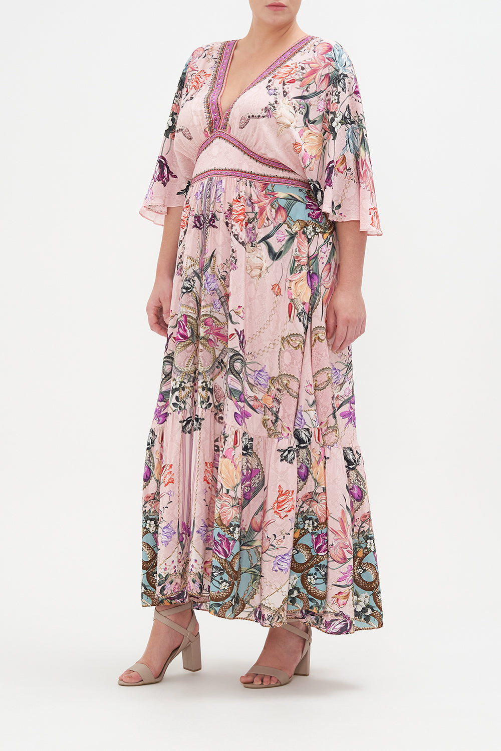 WAISTED DRESS WITH HEM RUFFLE MAD AS A SNAKE